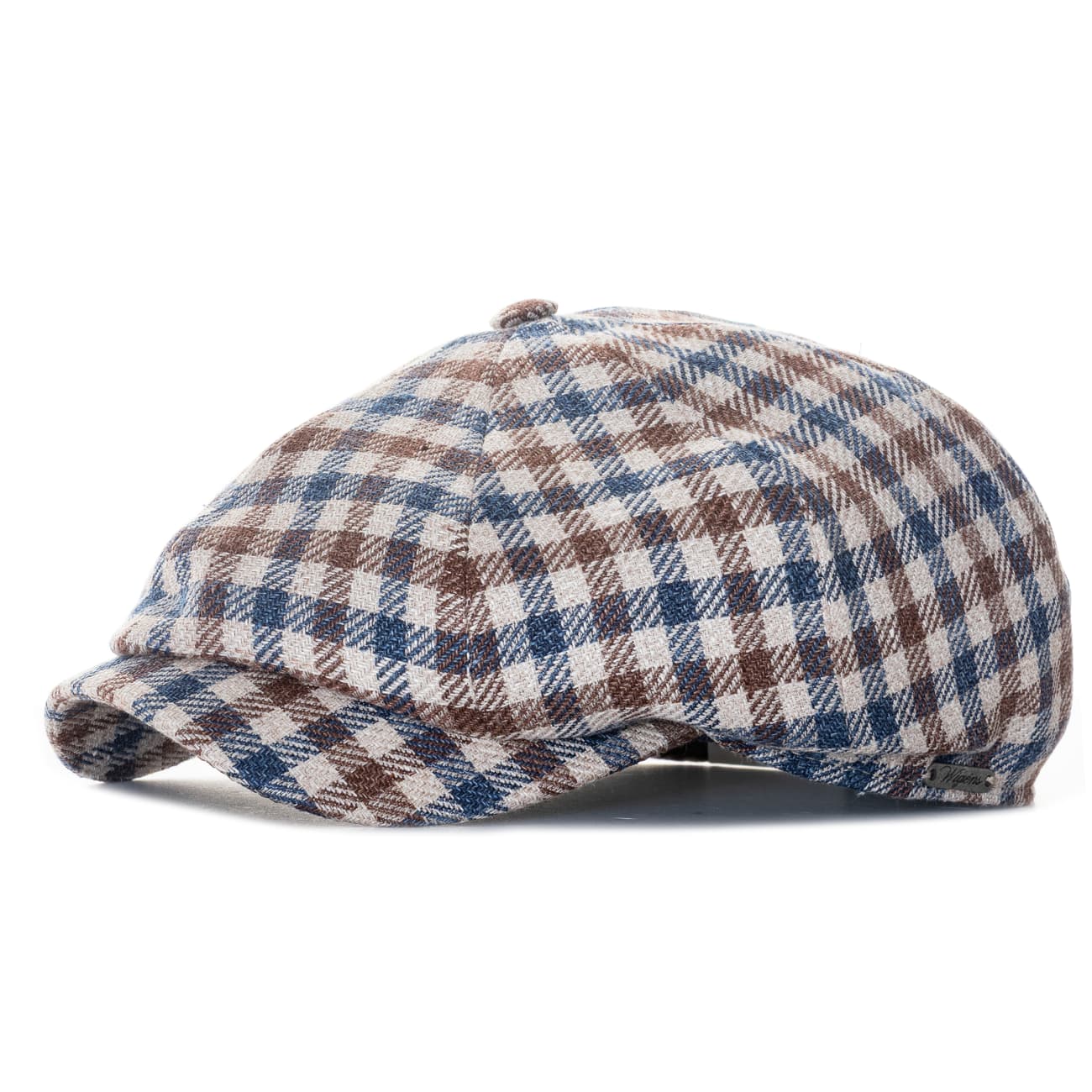 Newsboy Classic Cap Karo Leinenmix