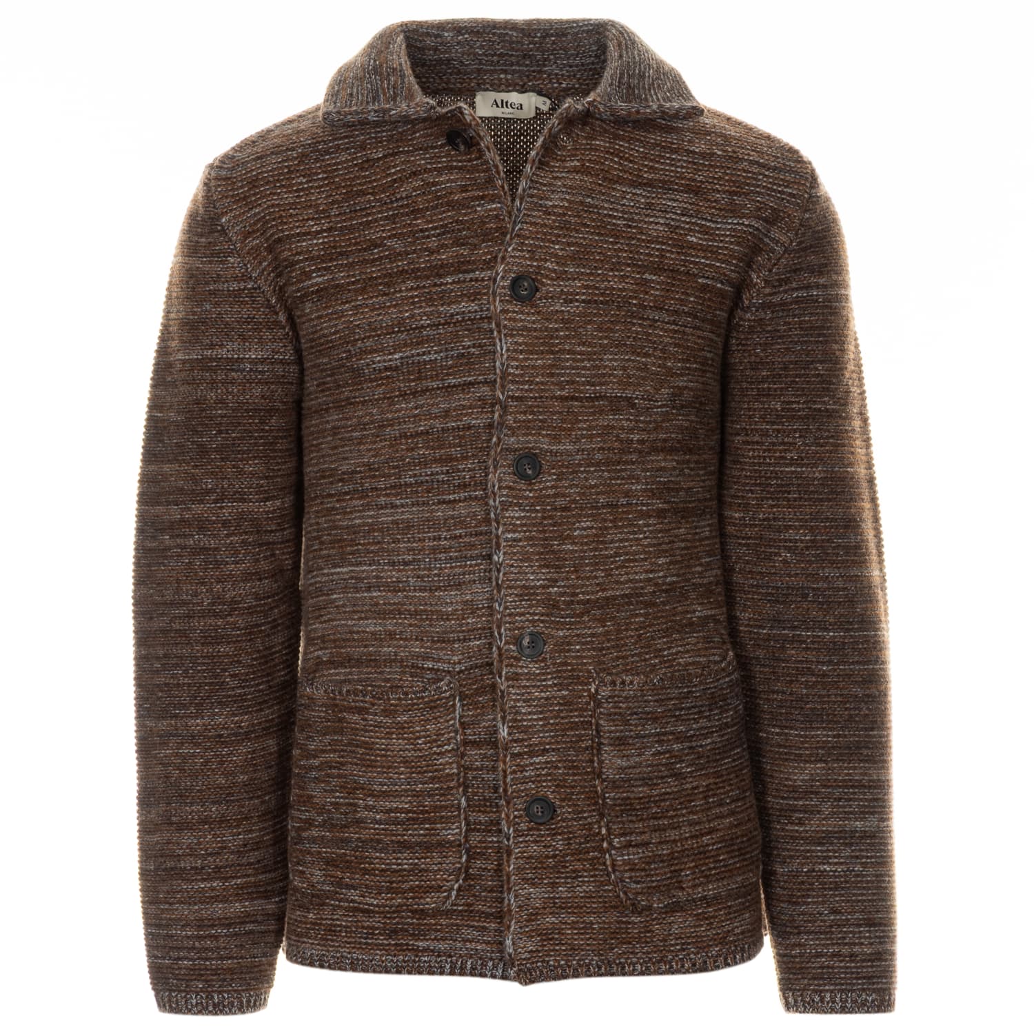 Worker-Strickjacke aus Schurwolle