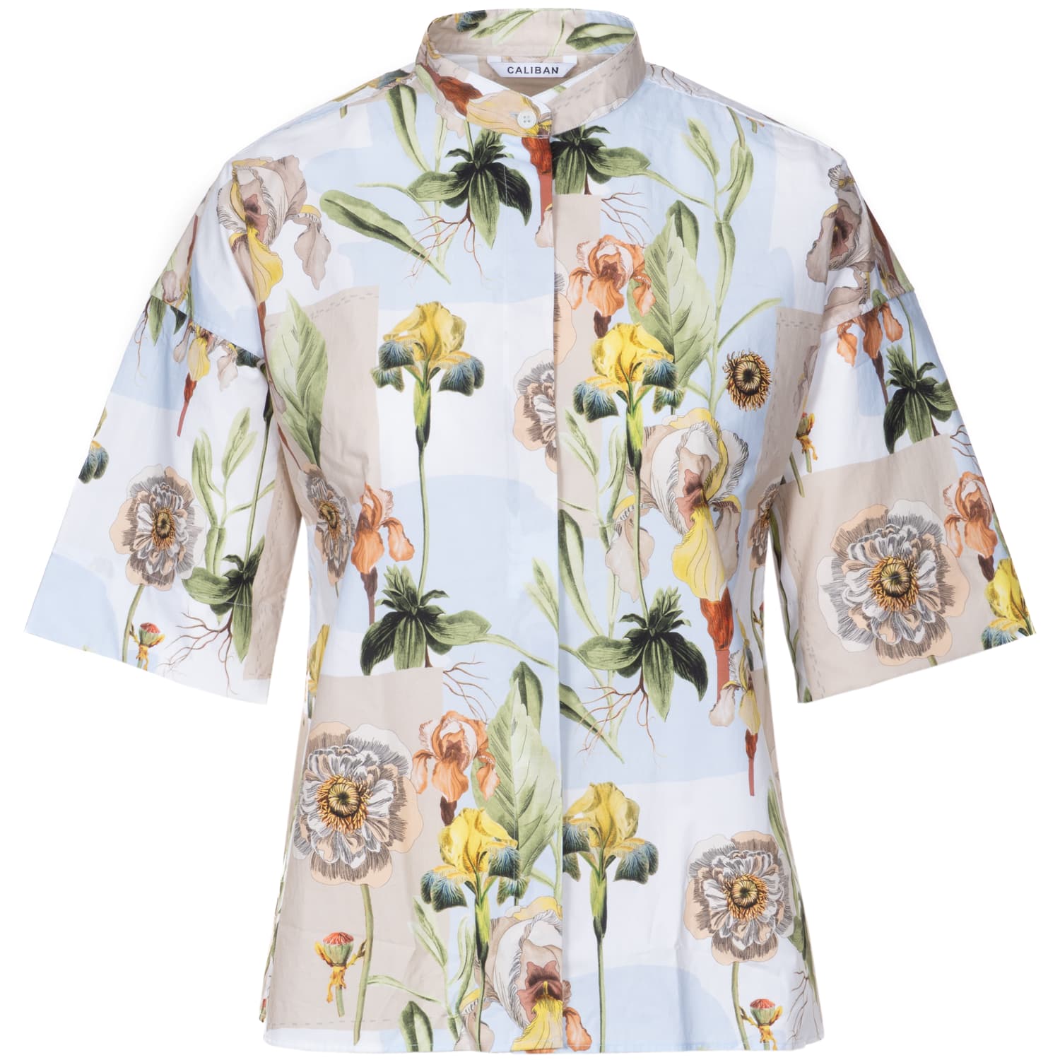 Baumwollbluse mit Allover Muster