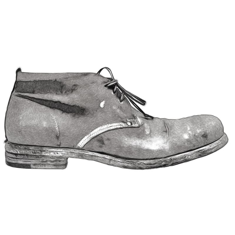 HERREN: 51601 Halbhoher Schuh mit Falte