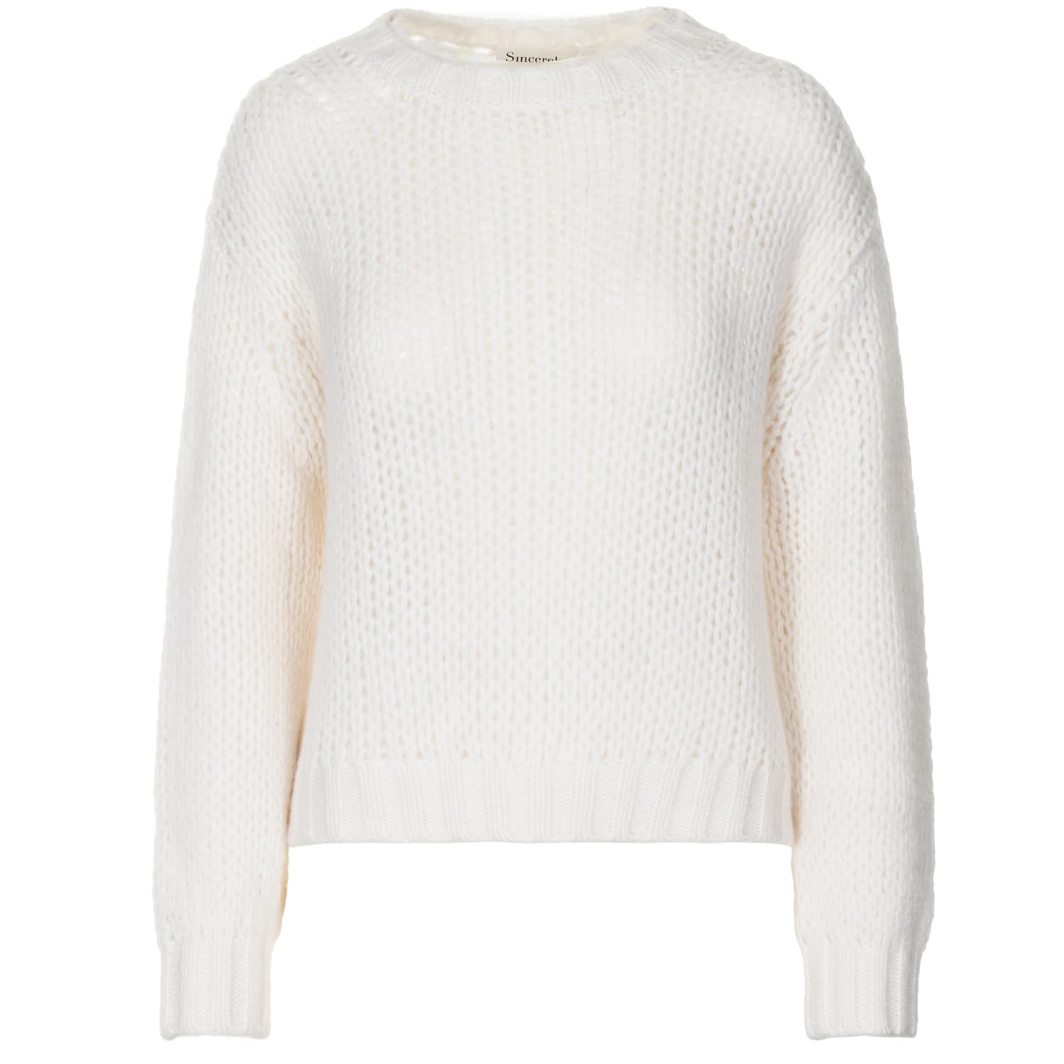 Kaschmir Strickpullover Bleached White