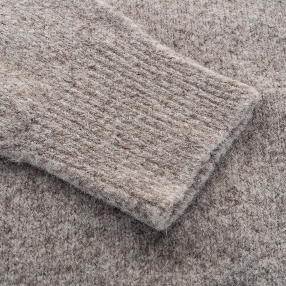 Tweed Rollkragenpullover Natur