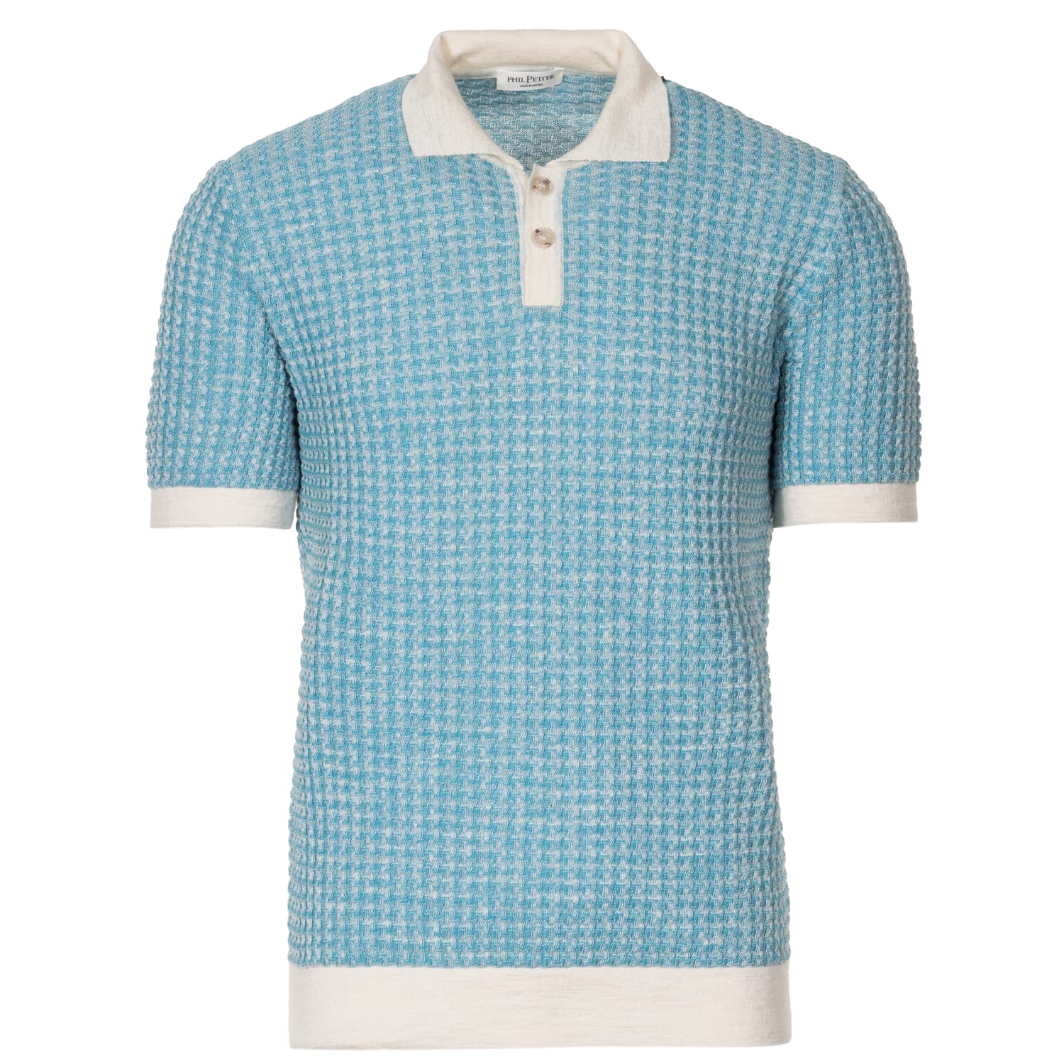 Strickpolo aus Leinen-Baumwolle