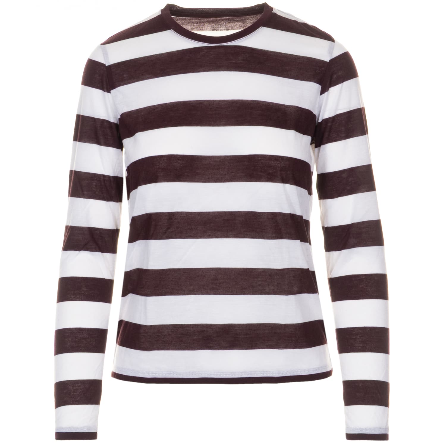 Gestreiftes Langarmshirt Viskose-Kaschmir