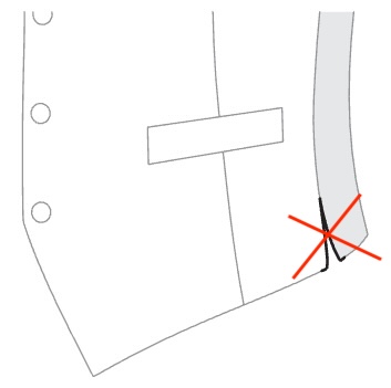 Nein - bitte OHNE Seitenschlitzen