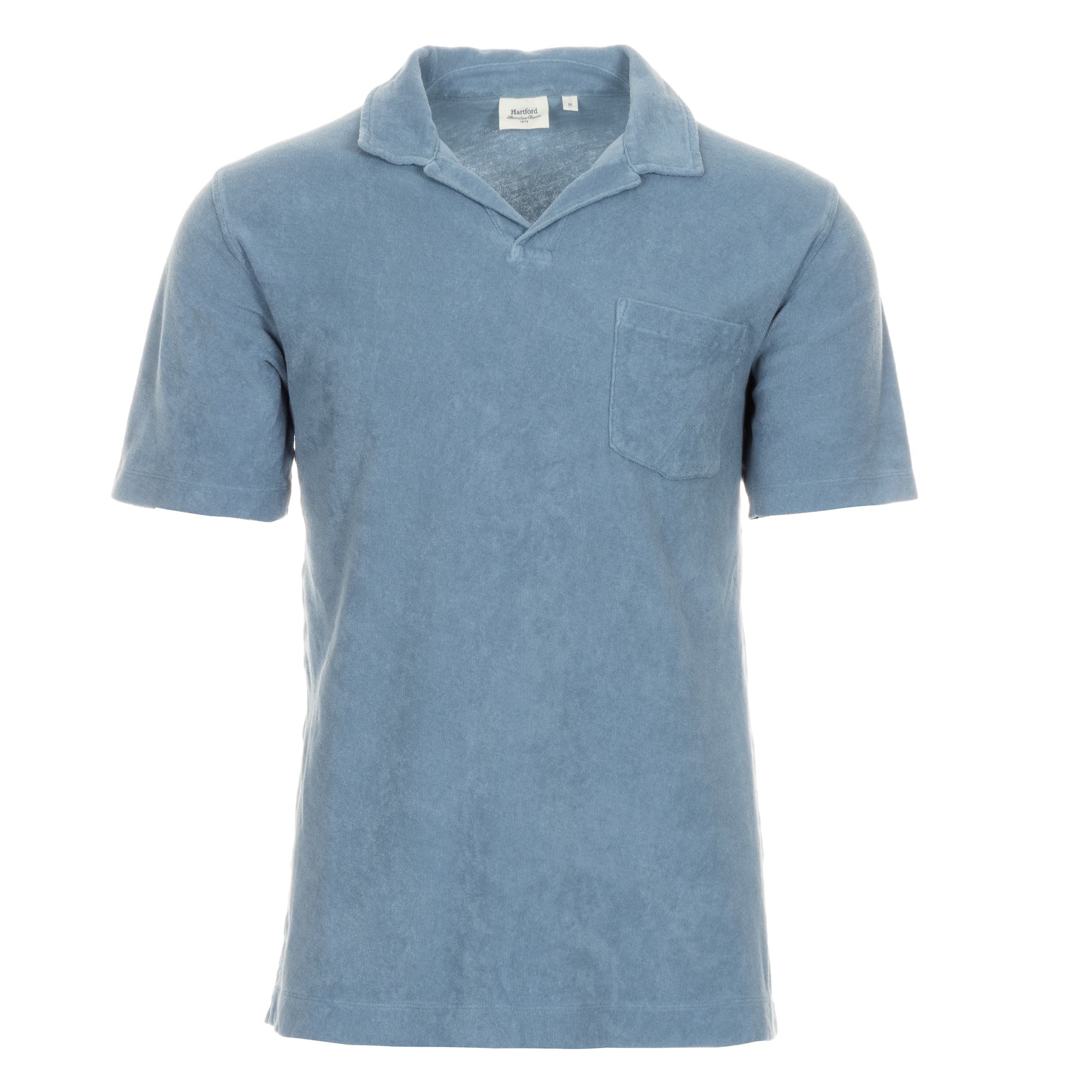 Bouclette-Poloshirt Blau