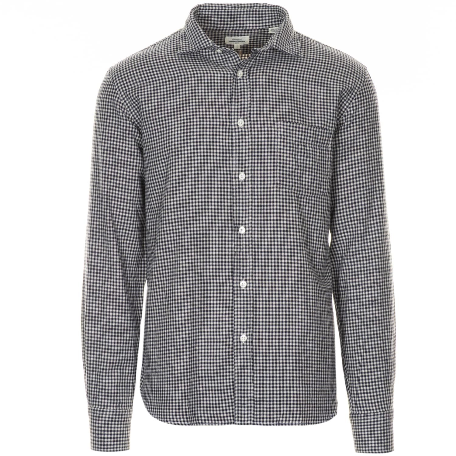 Hemd Paul Flanell Gingham Blau