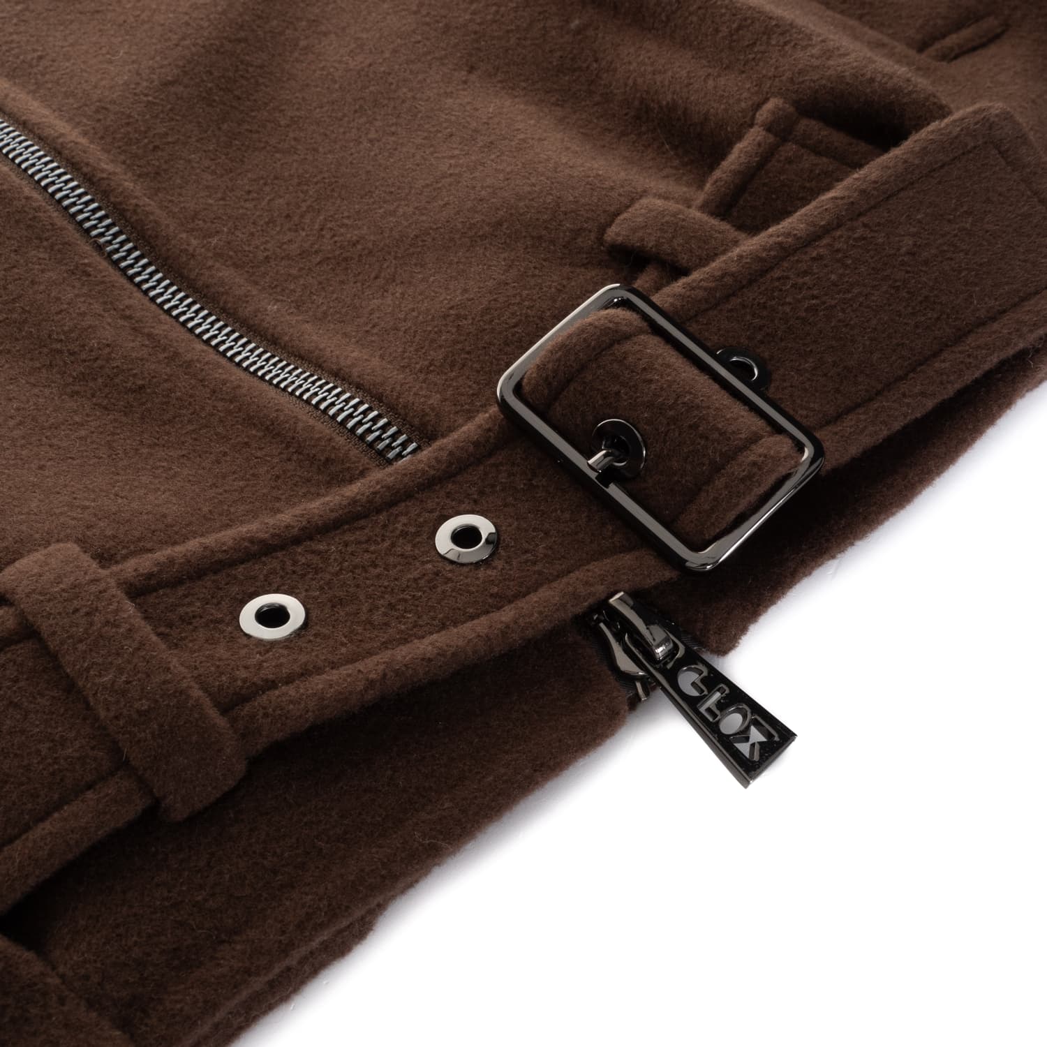 Wolljacke mit Gürtel