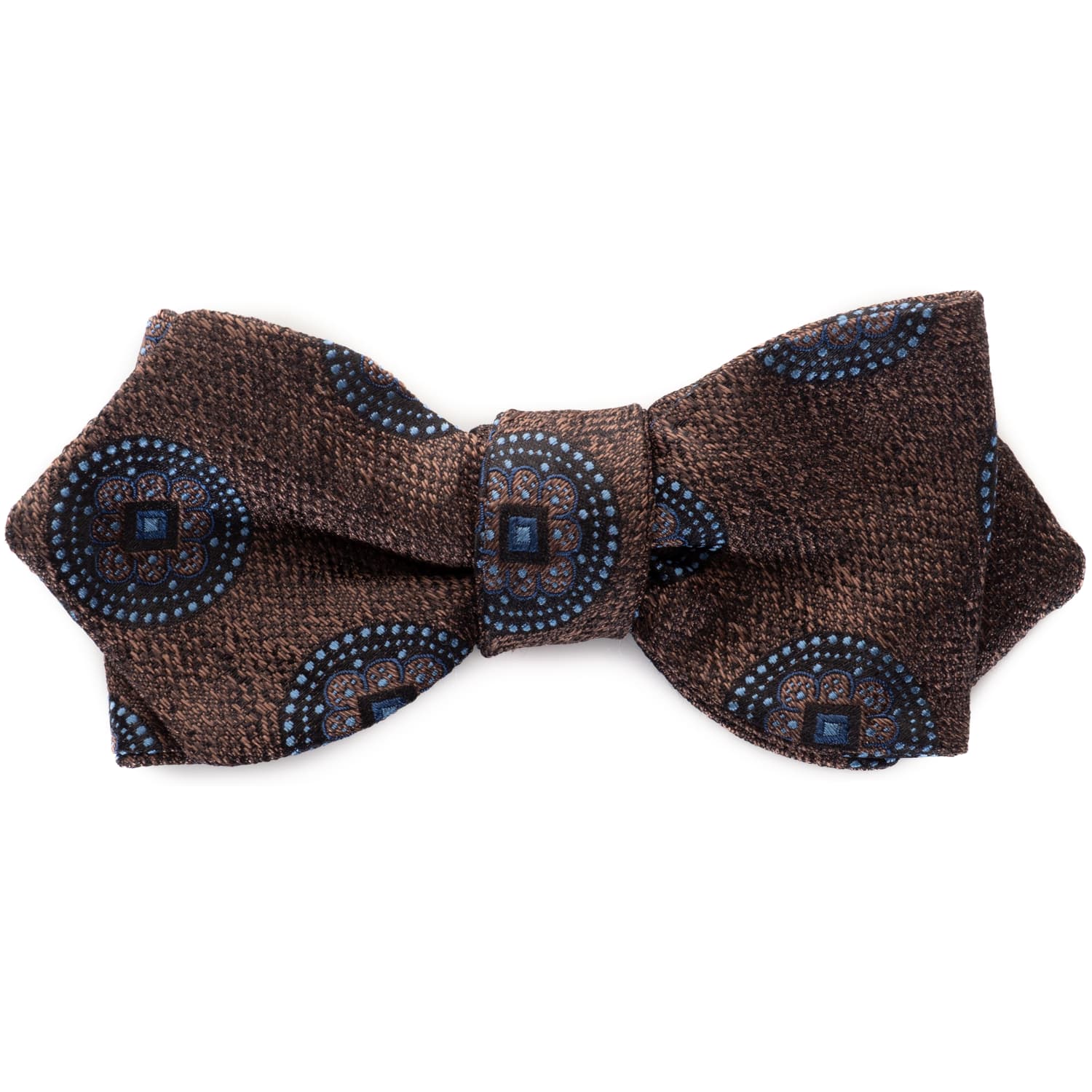 Schleife Seide Braun Gemustert