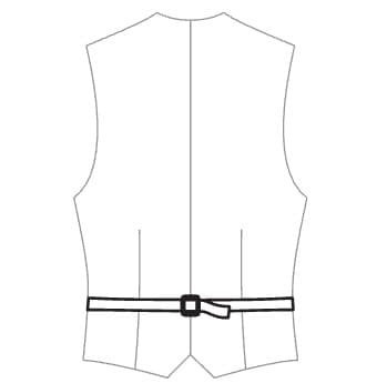 Stoffrücken mit Riegel und Schlitz