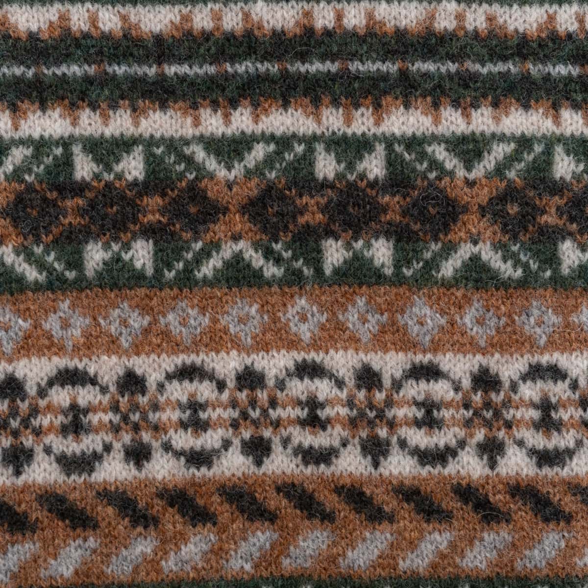 Fairisle Pullover aus Geelong-Wolle Grün