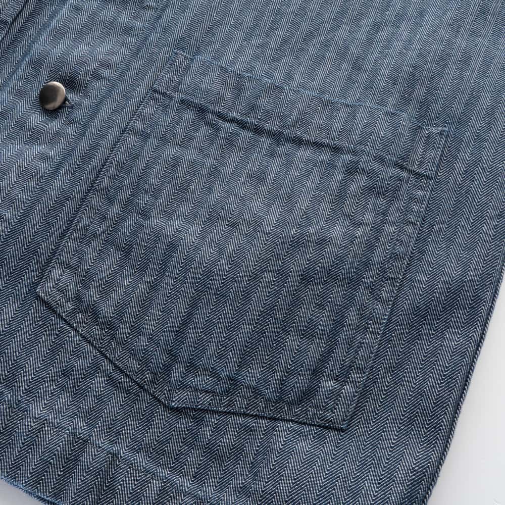 Shacket Baumwolle Herringbone