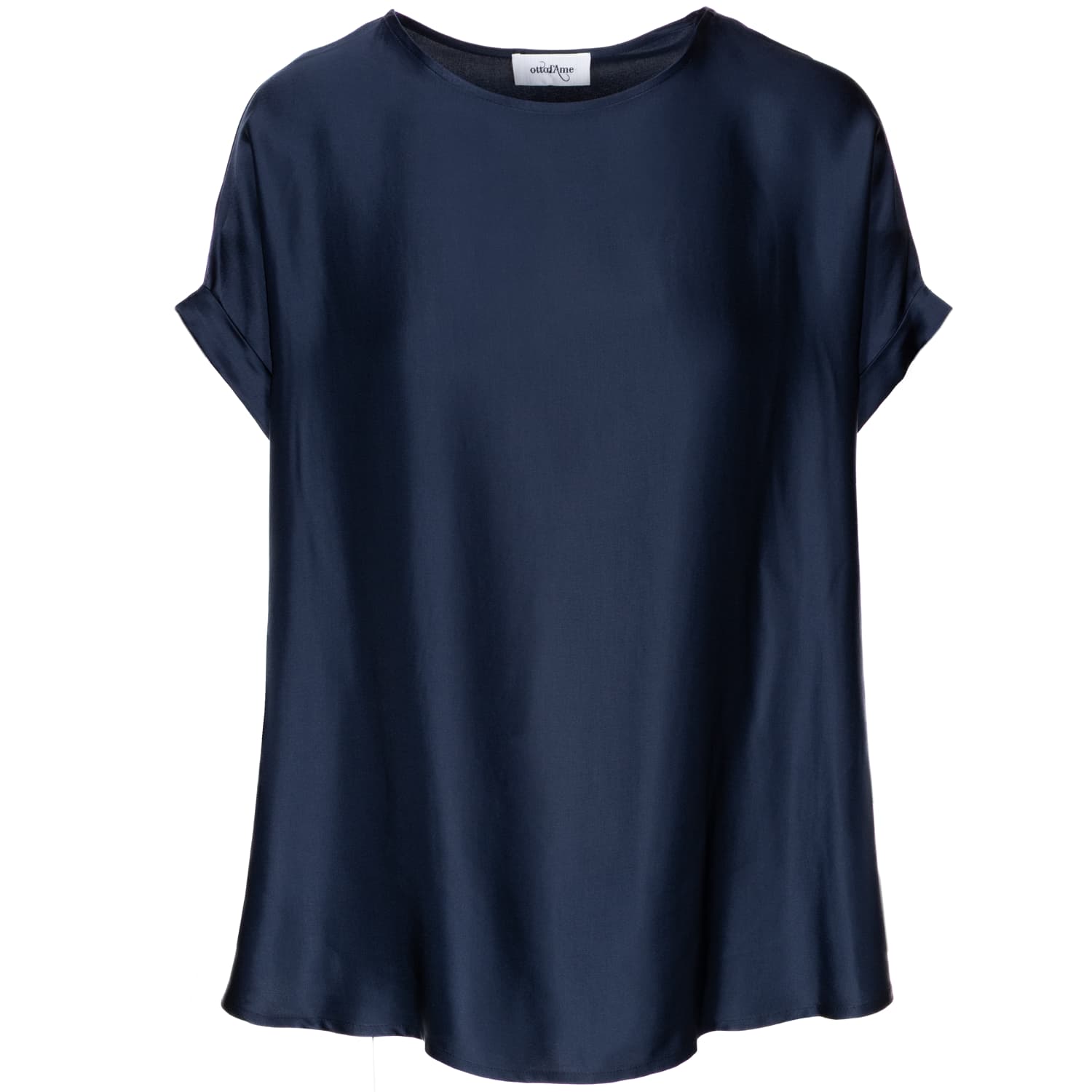 Viskose-Bluse Dunkelblau