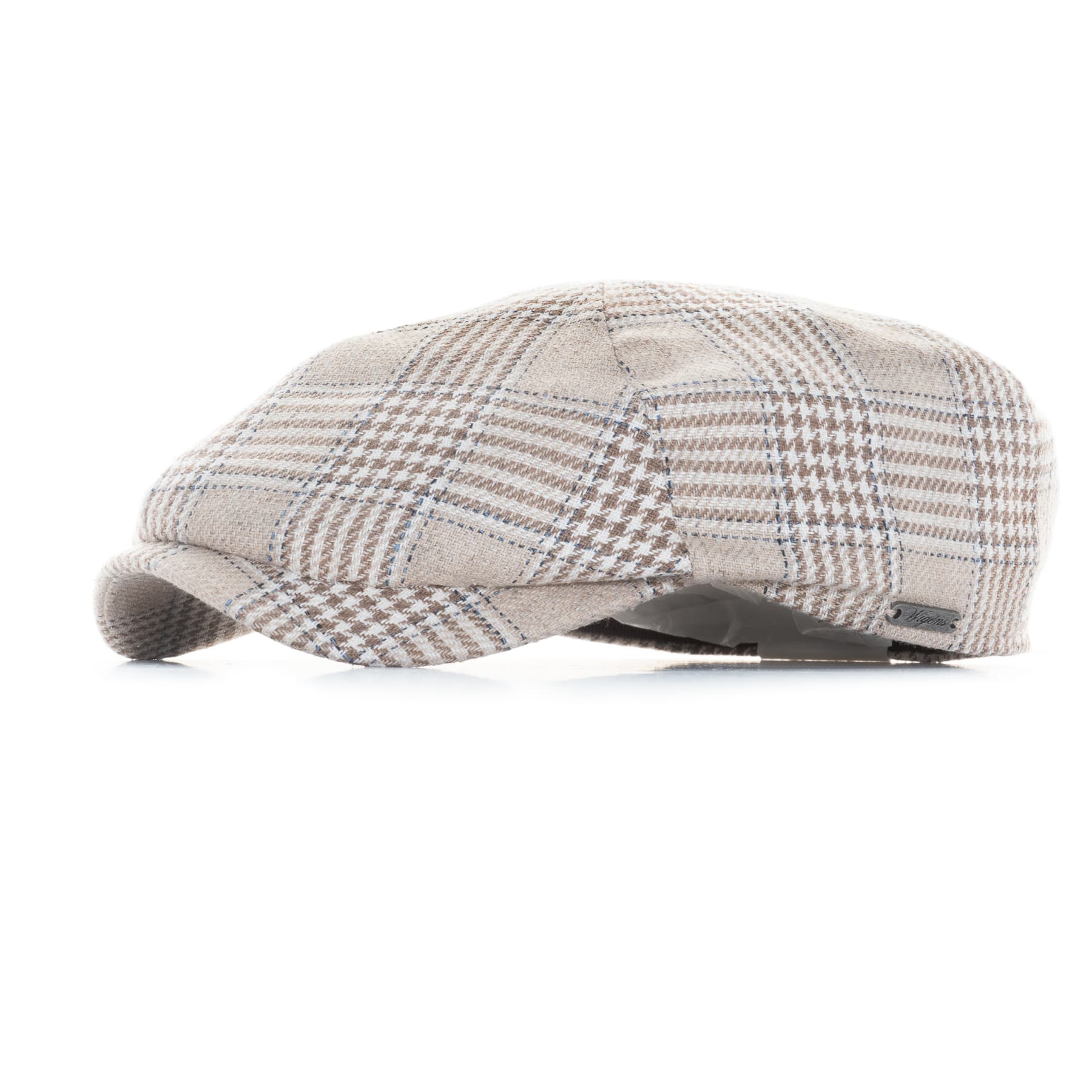 Newsboy Slim Cap Glencheck Natur Newsboy Slim Cap Glencheck Natur