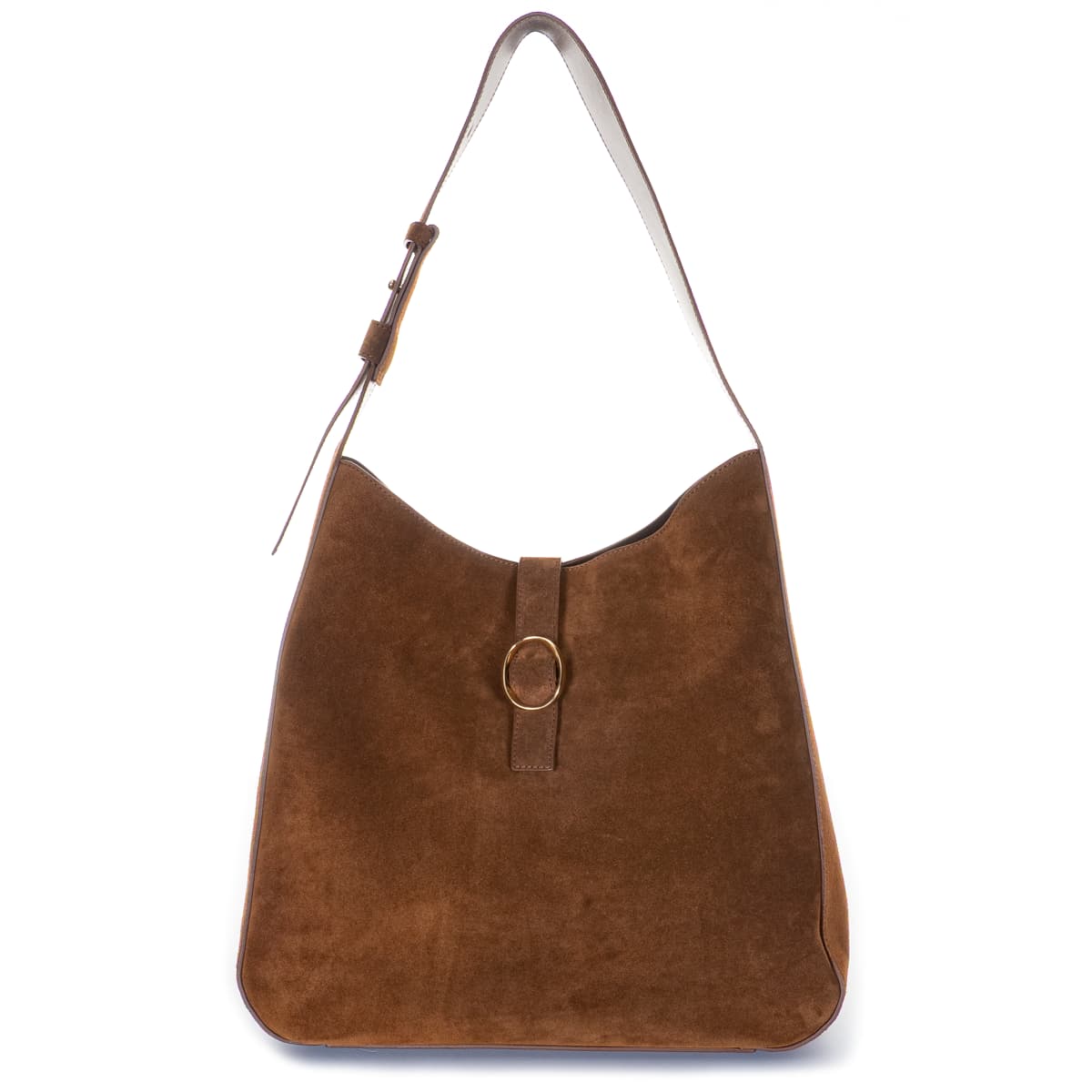 Gea Peach Schultertasche aus Veloursleder