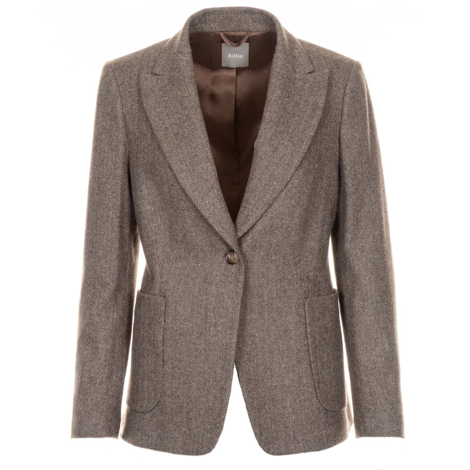 Blazer mit Fischgrätmuster