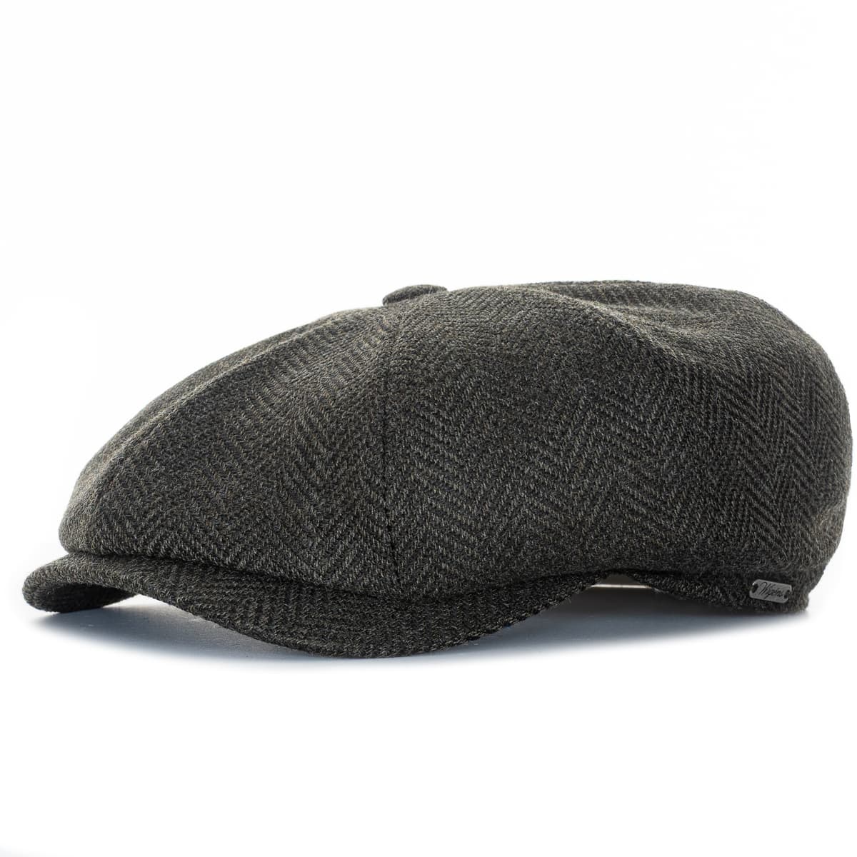 Newsboy Retro Cap Fischgrät Olive