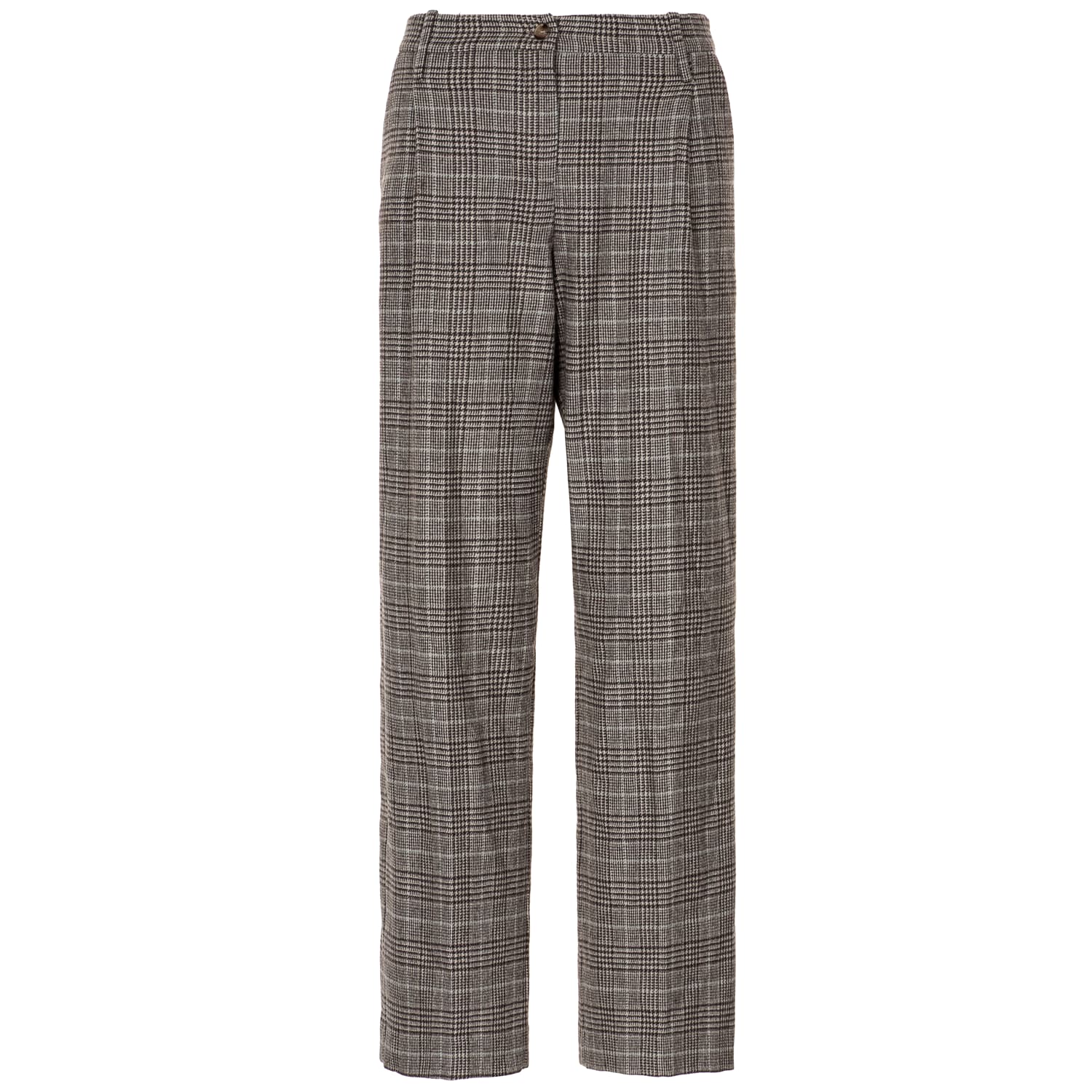 Kiltie Wide Leg Hose Ginger Beige Kariert