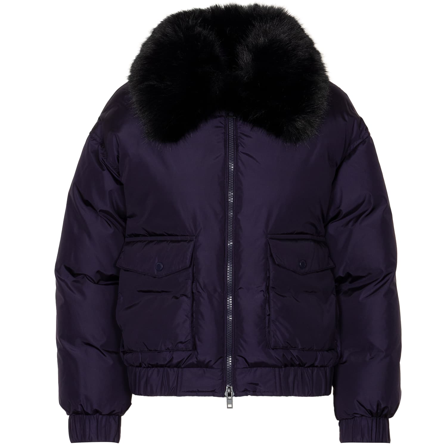 Daunenjacke mit Kunstfellkragen