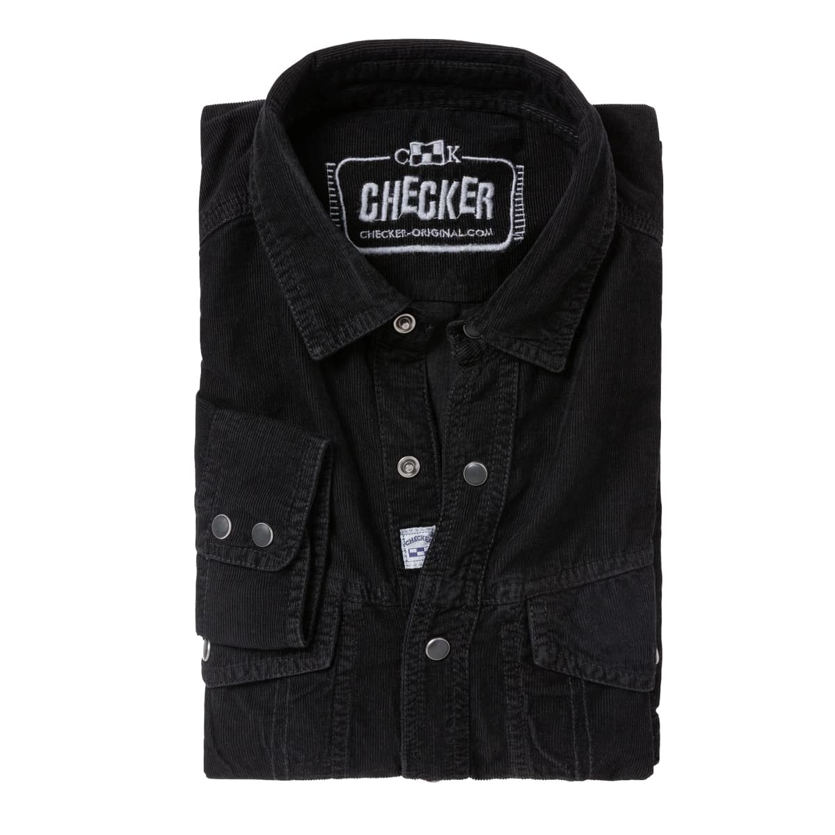 Cordhemd Dynasty Black Checker-original-Cordhemd-black-pichi-1