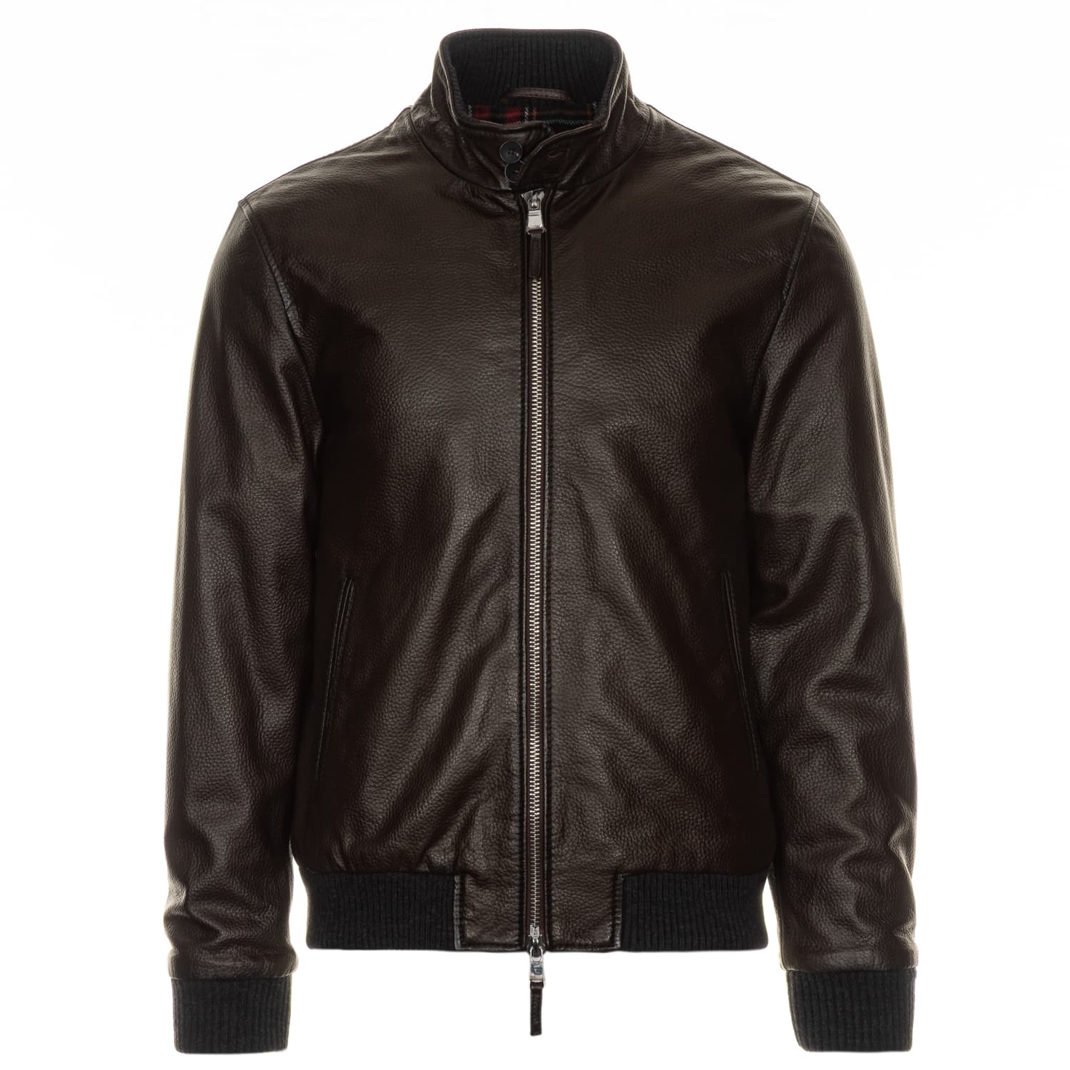 East Village Lederjacke Dark Shadow