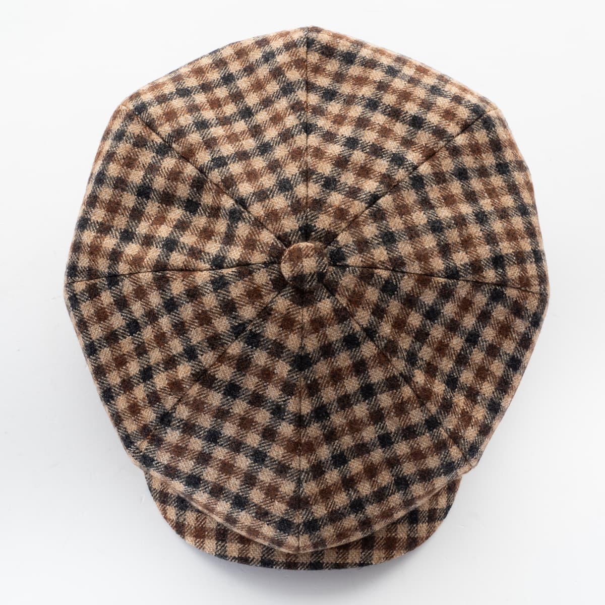 Newsboy Retro Cap Wolle Brown