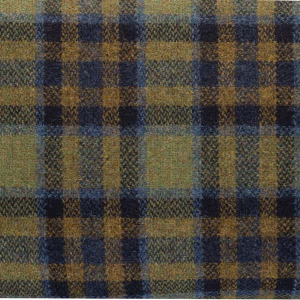 645 Leichter Tweed Karo Grün-Blau