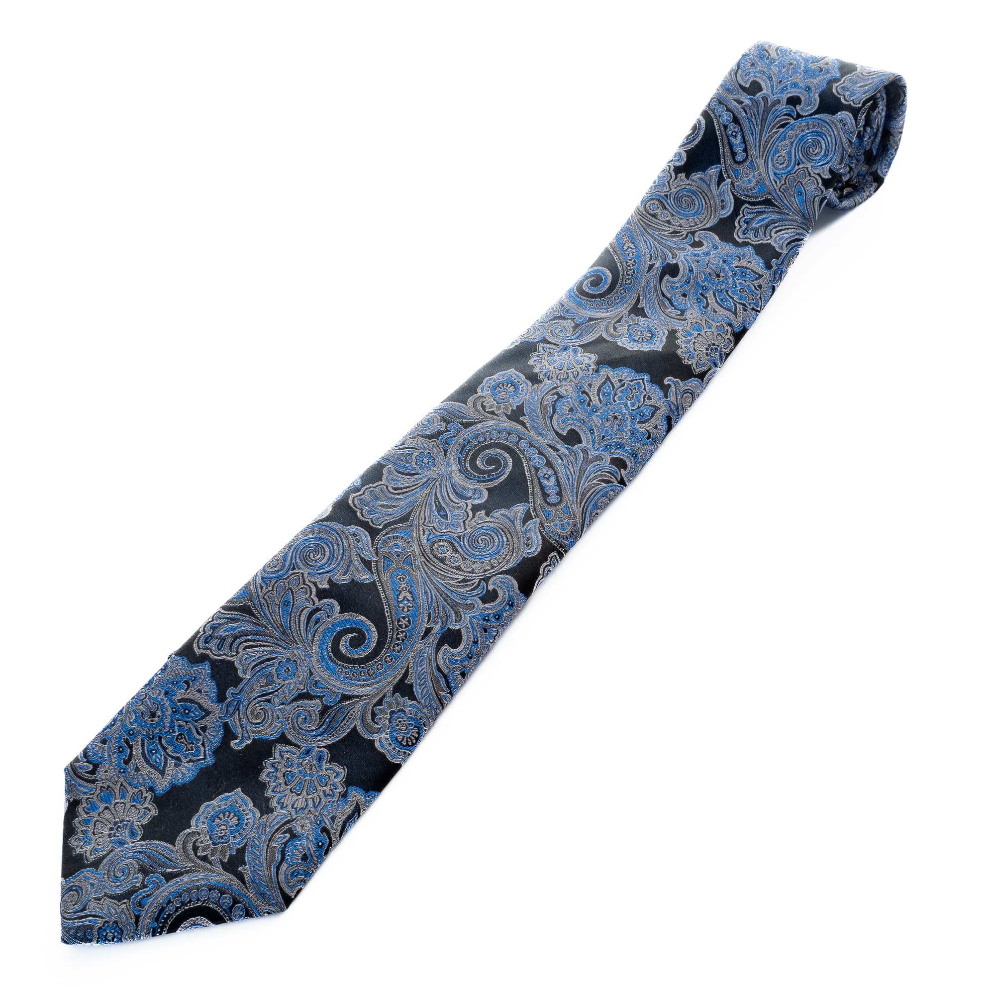 Krawatte Paisley Blau
