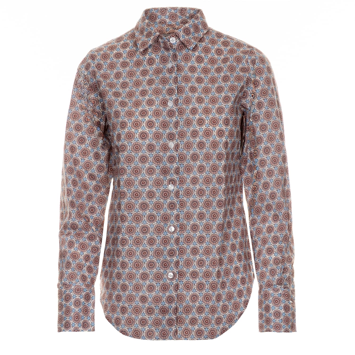 Bluse mit Retro-Muster