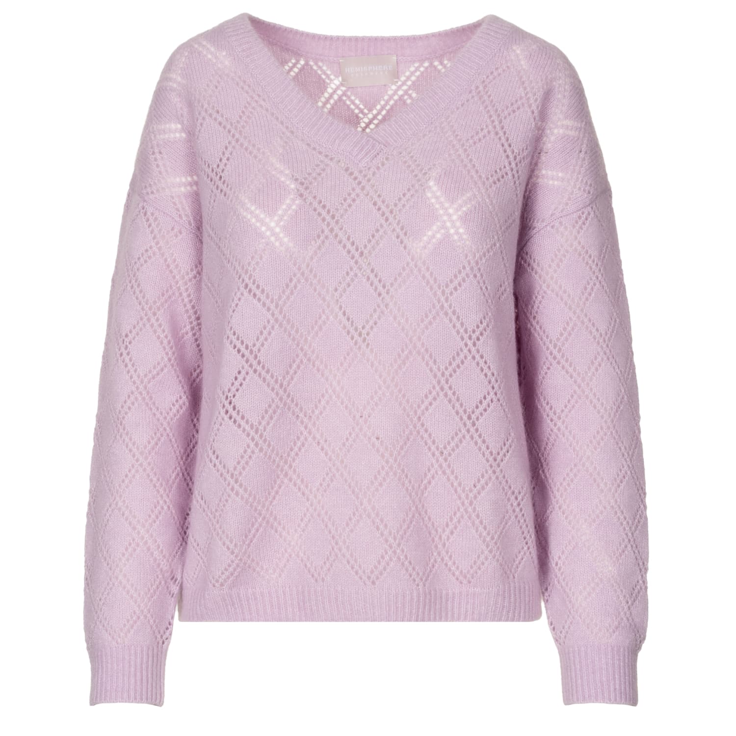Kaschmir Strickpullover mit V-Ausschnitt