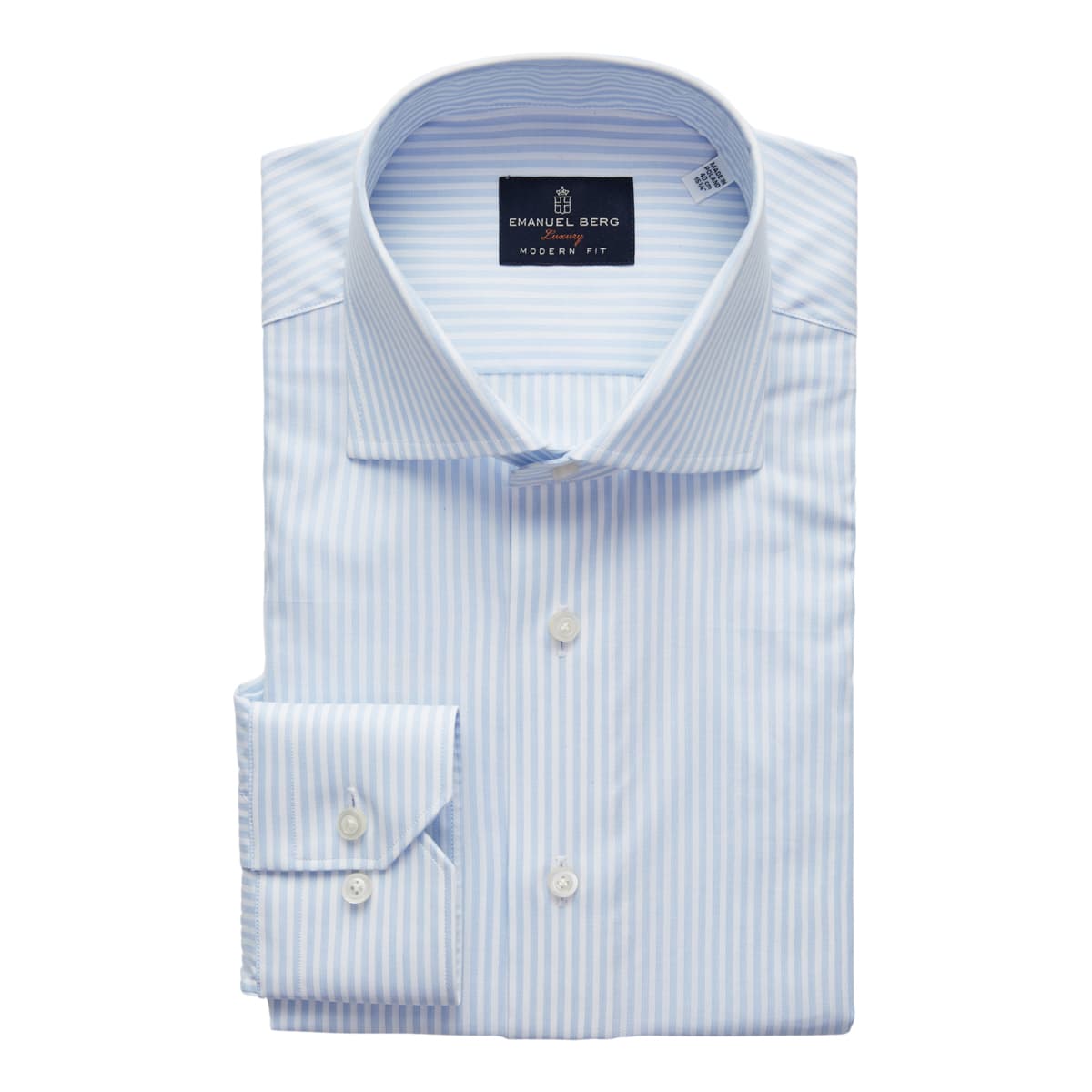 Yoga Modern Fit Blue Stripe Twill Hemd