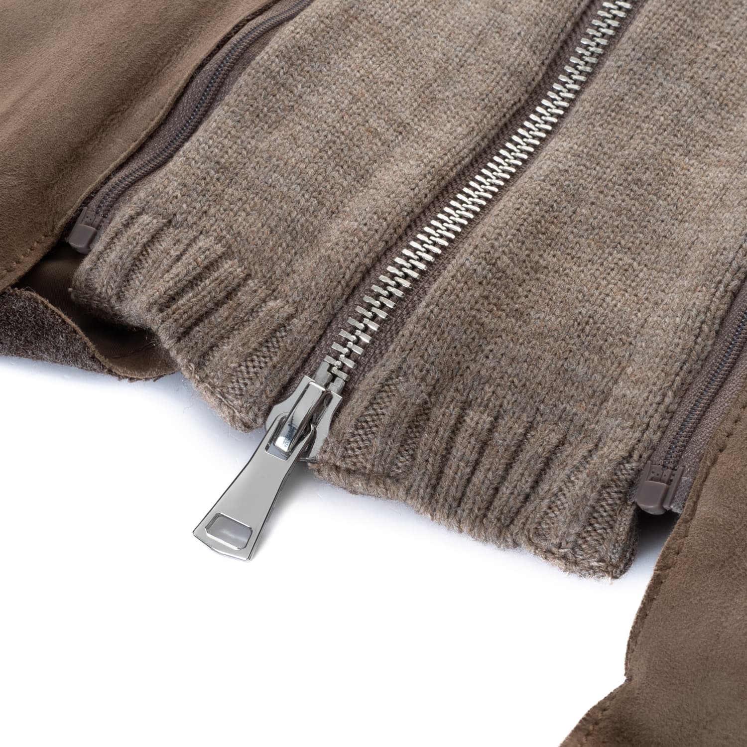 Lederjacke mit herausnehmbarem Strickeinsatz