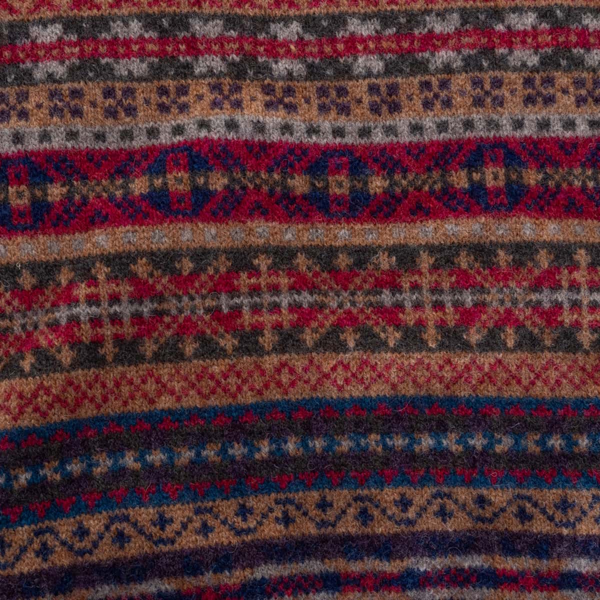 Fairisle Pullover aus Geelong-Wolle Rot