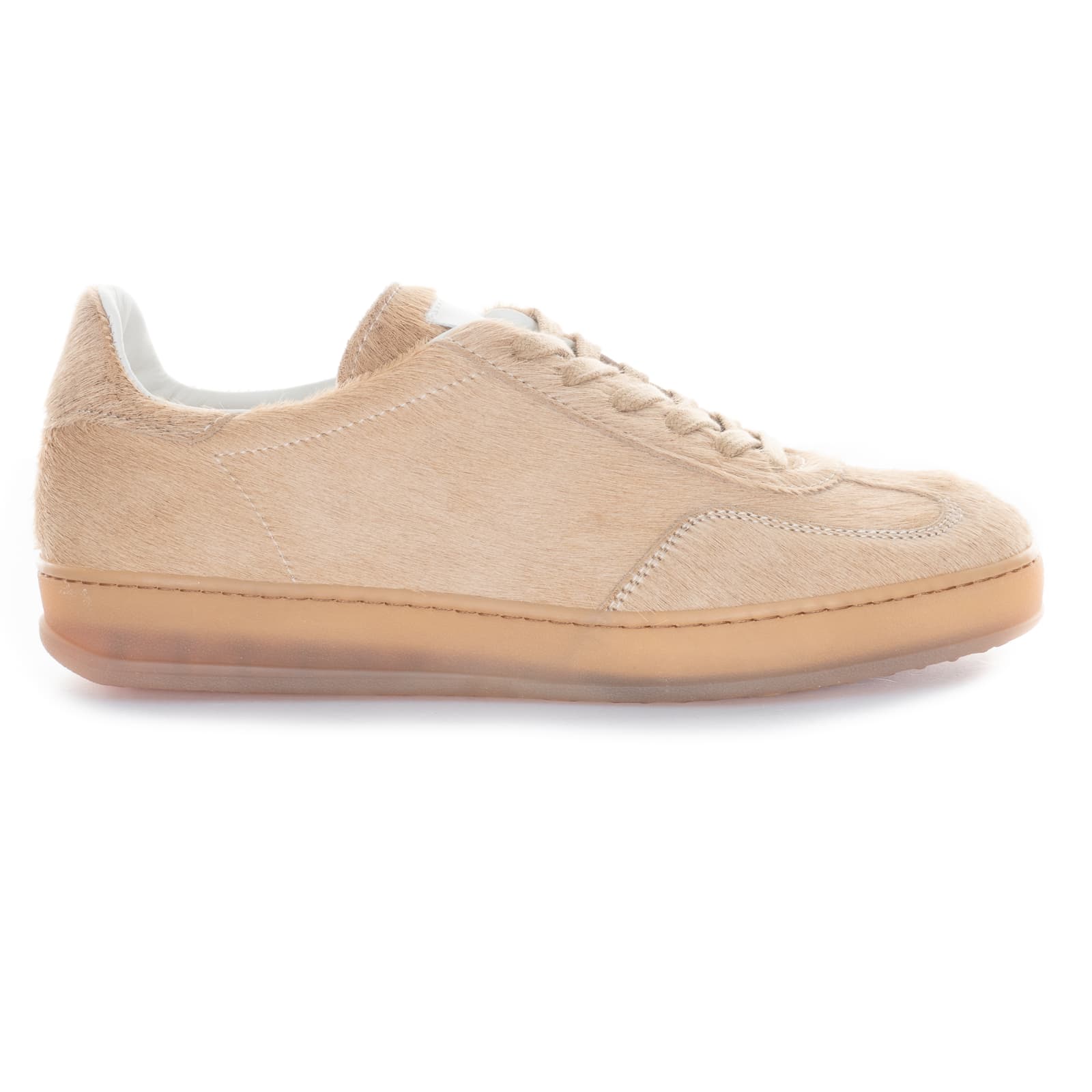 Lederschuh Felloptik