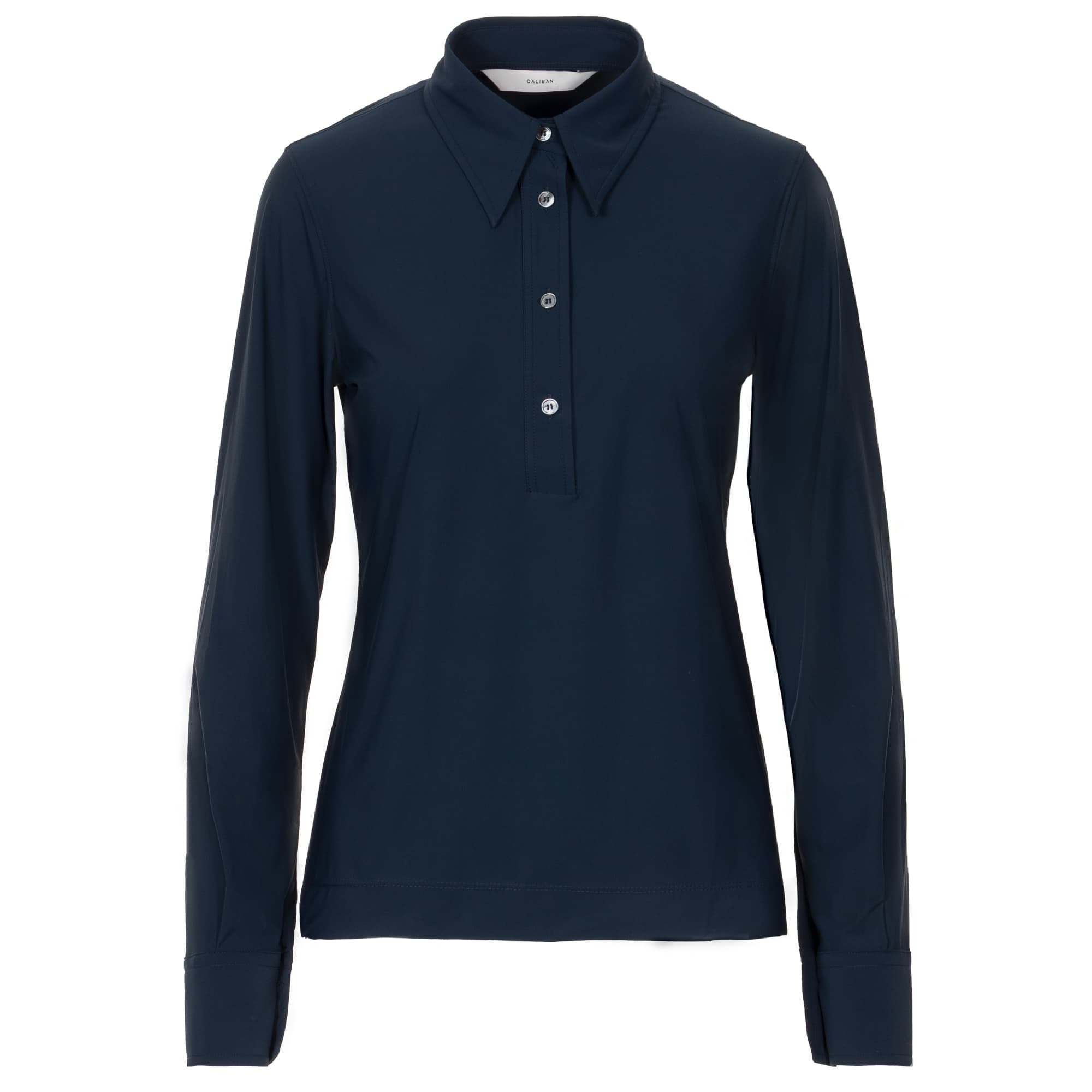 Polo-Bluse aus Stretch-Jersey
