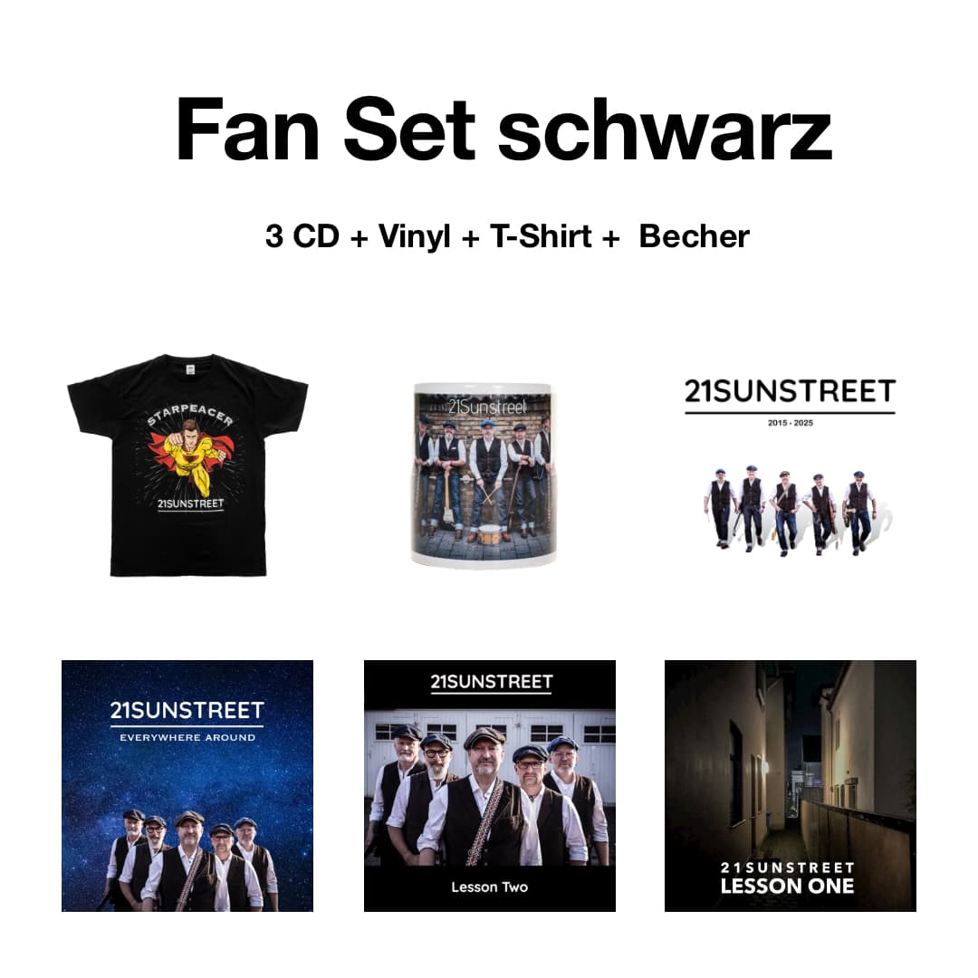 21Sunstreet - Fan Set schwarz 21Sunstreet - Fan Set schwarz
