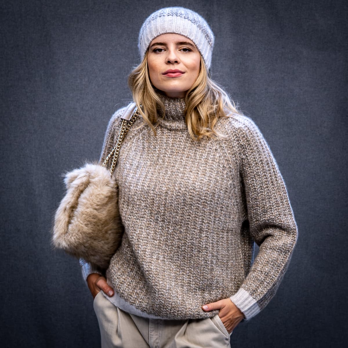 Grobstrickpullover aus Kaschmir