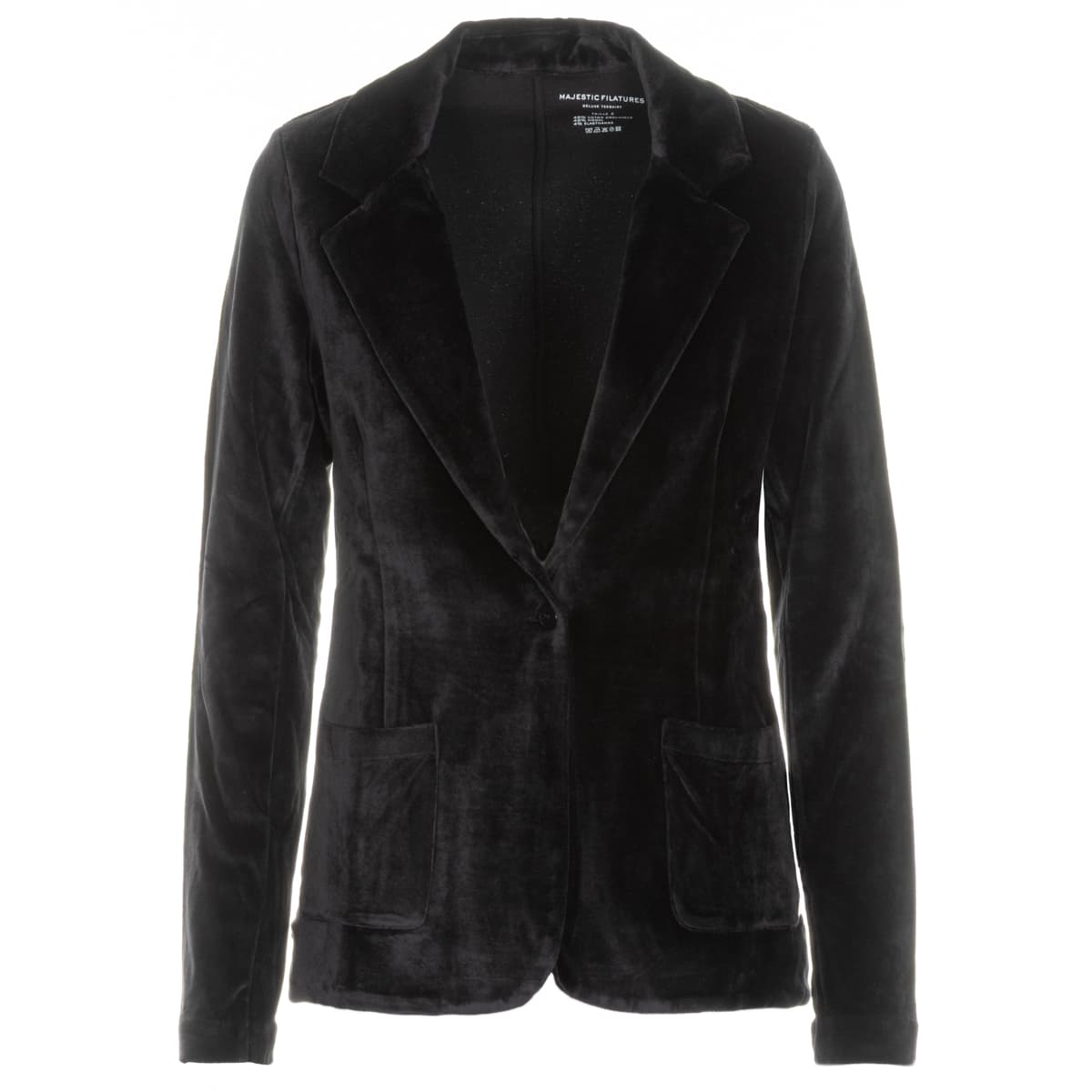 Samtiger Damenblazer Schwarz Samtiger Damenblazer Schwarz