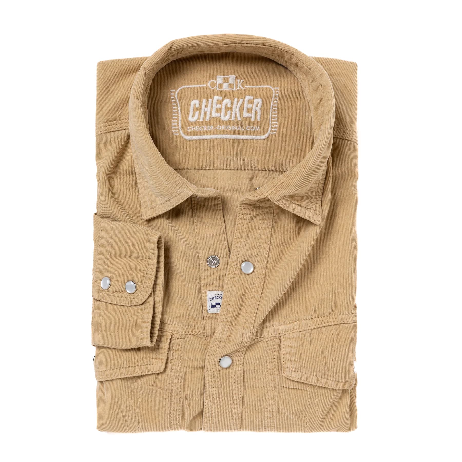 Cordhemd Dynasty Camel Checker-Cordhemd-Beige-1 (1 von 3)