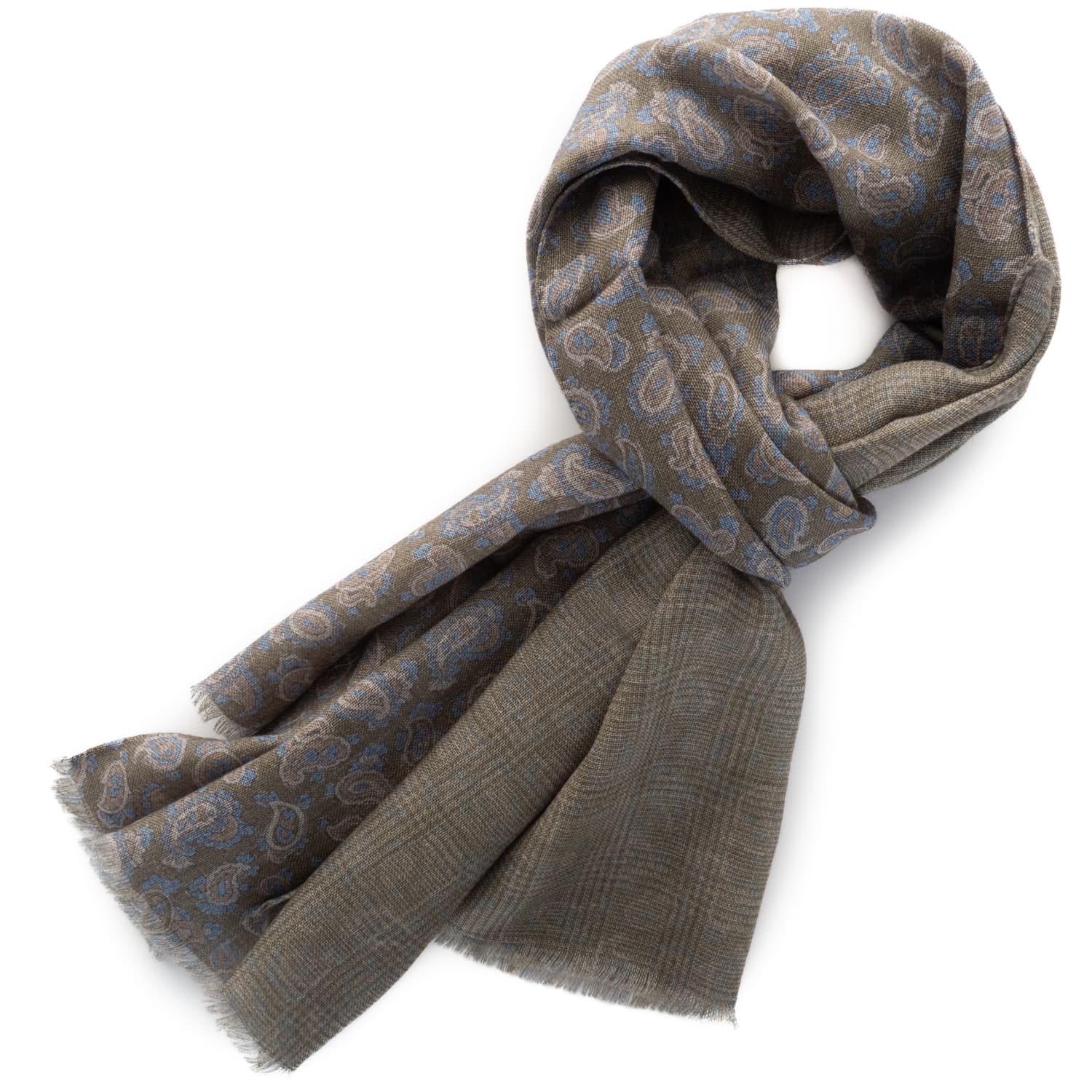 Schal Oliv Paisley