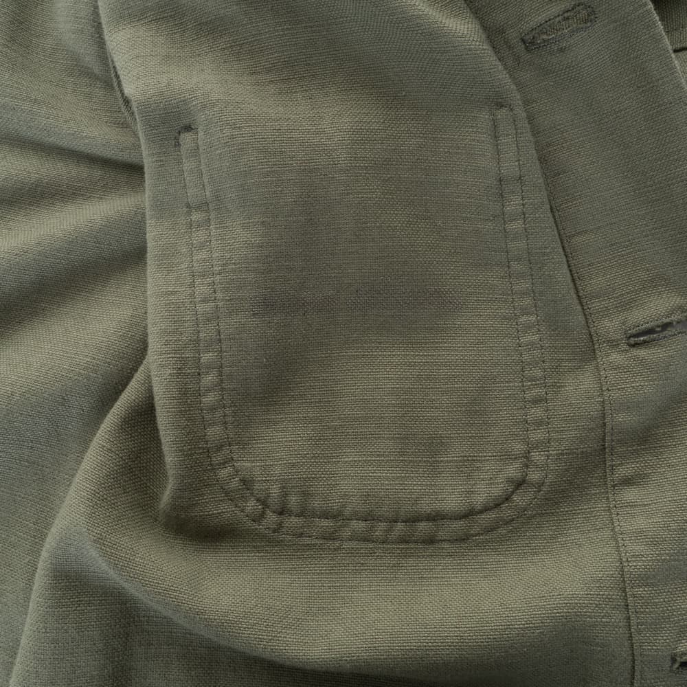 Shacket Baumwolle-Leinen Khaki