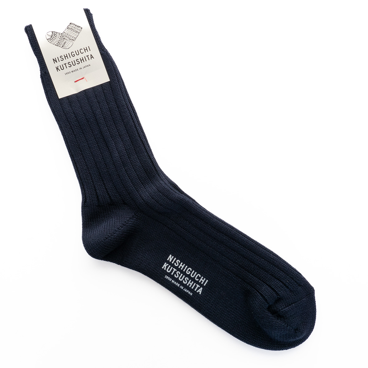 nishiguchi-nk0126-egyptain-cotton-ribbed-socks-navy