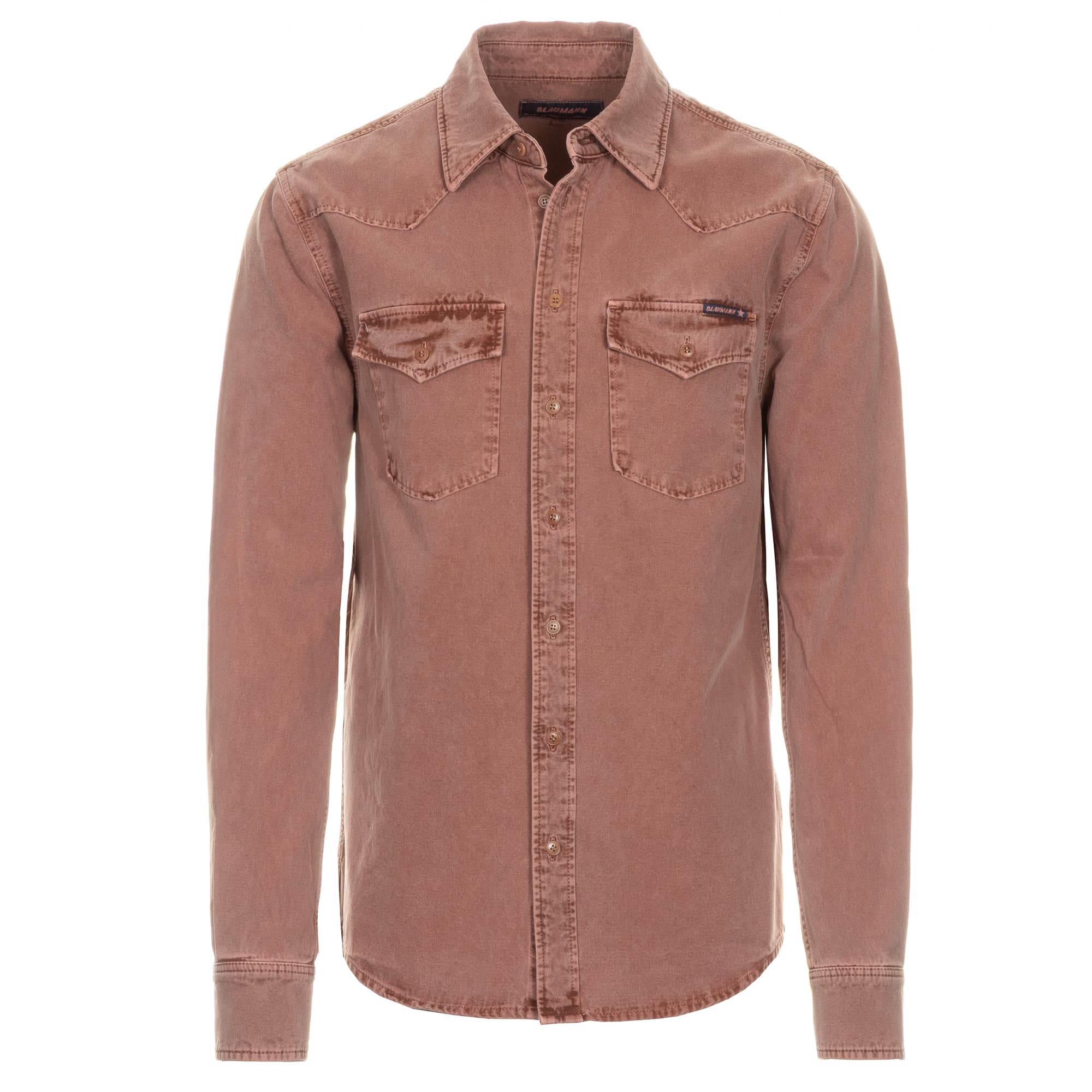 Schmales Hemd Washed Denim Schmales Hemd Washed Denim