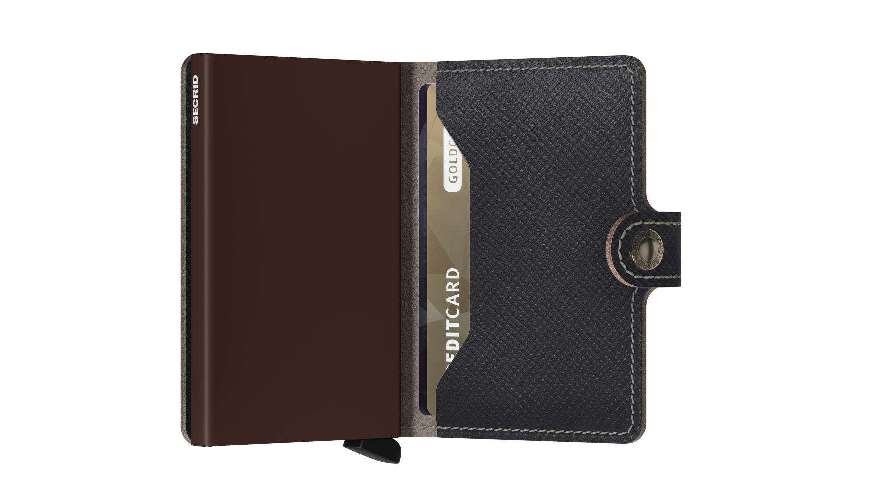 Secrid_Miniwallet_Saffiano_Brown_Semi_Open secrid_miniwallet_saffiano_brown_semi_open