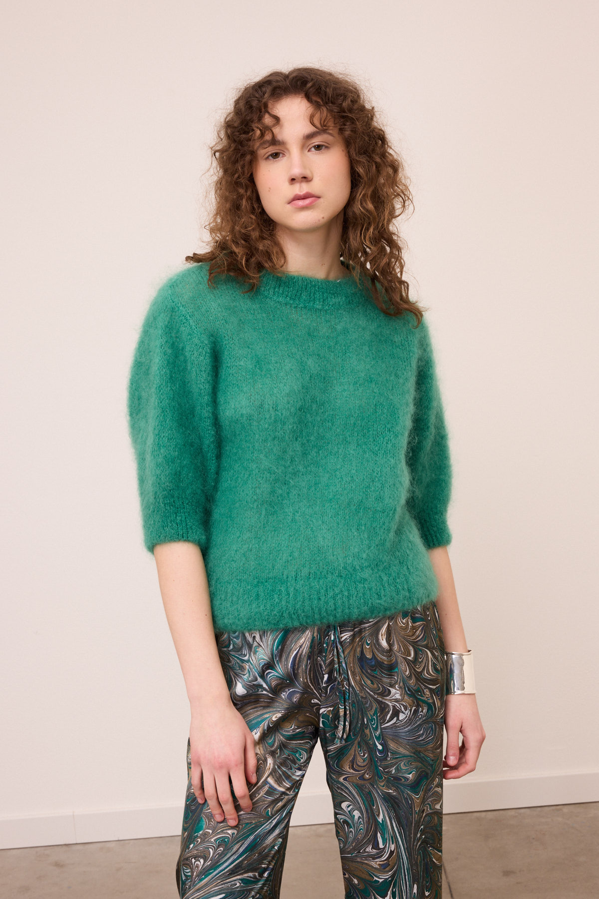 Strickpullover mit Halbarm