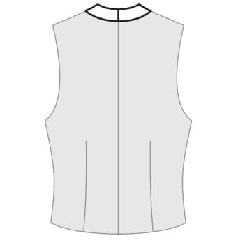 Futterrücken ohne Riegel, Stoffhalsloch