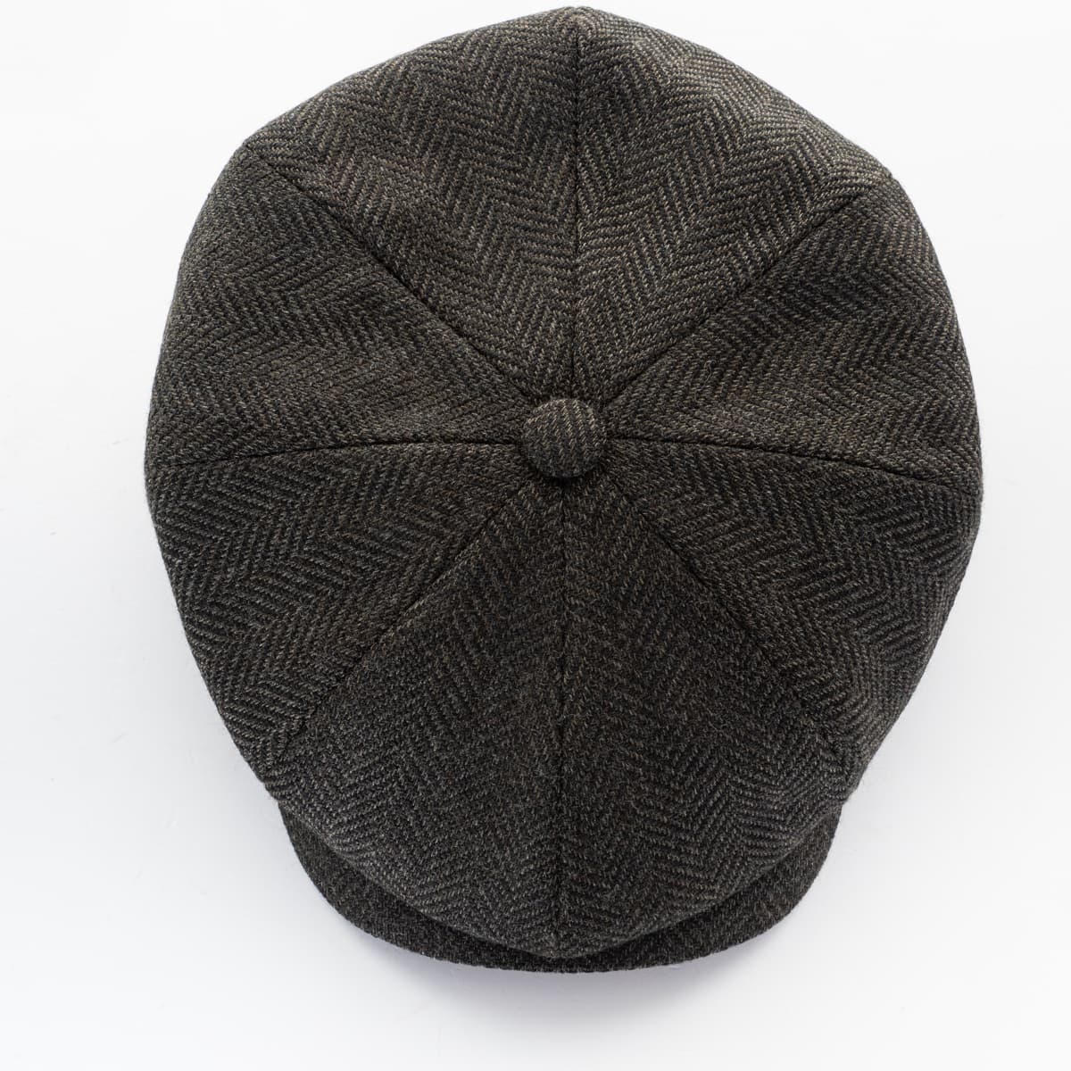 Newsboy Retro Cap Fischgrät Olive
