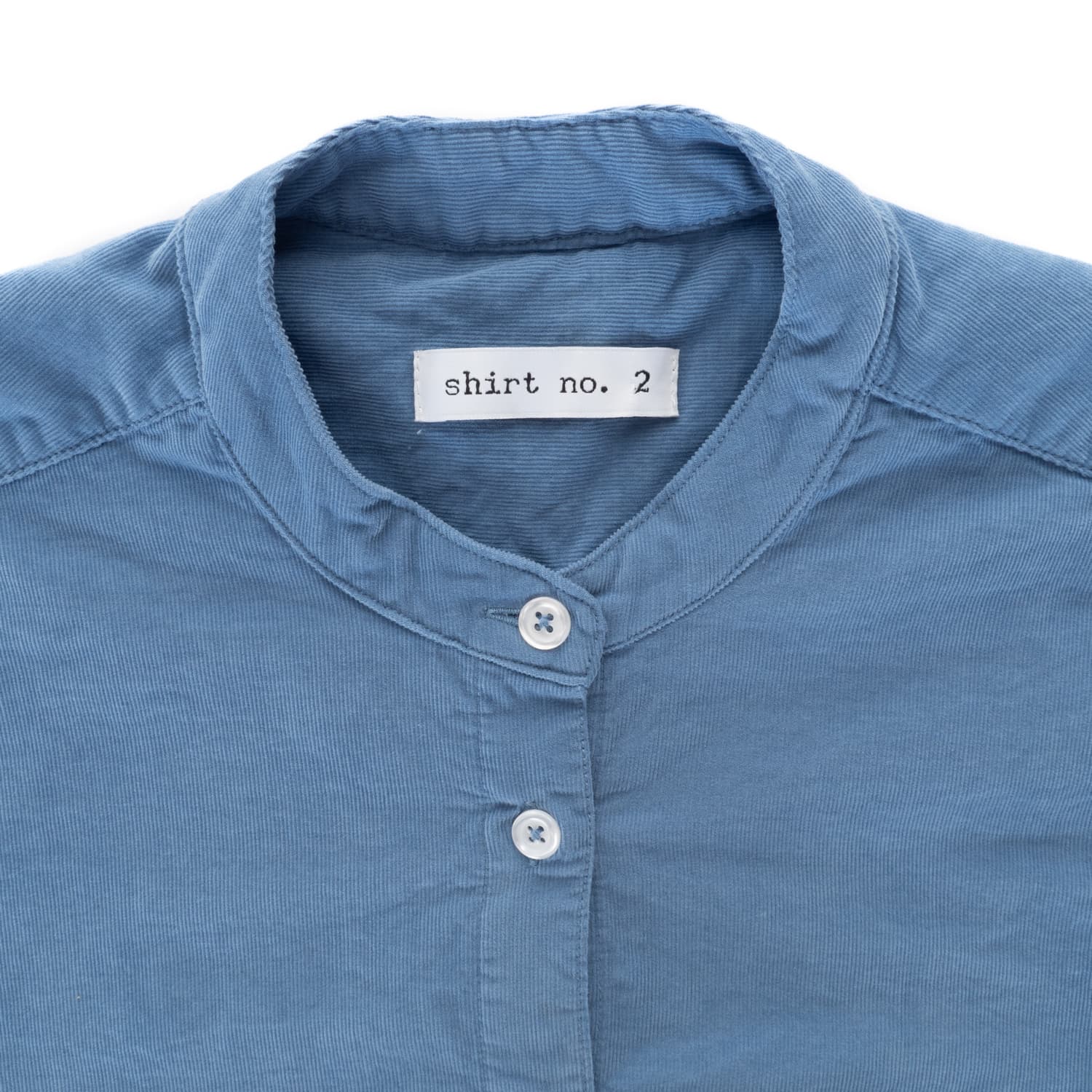 Feincordbluse mit Stehkragen