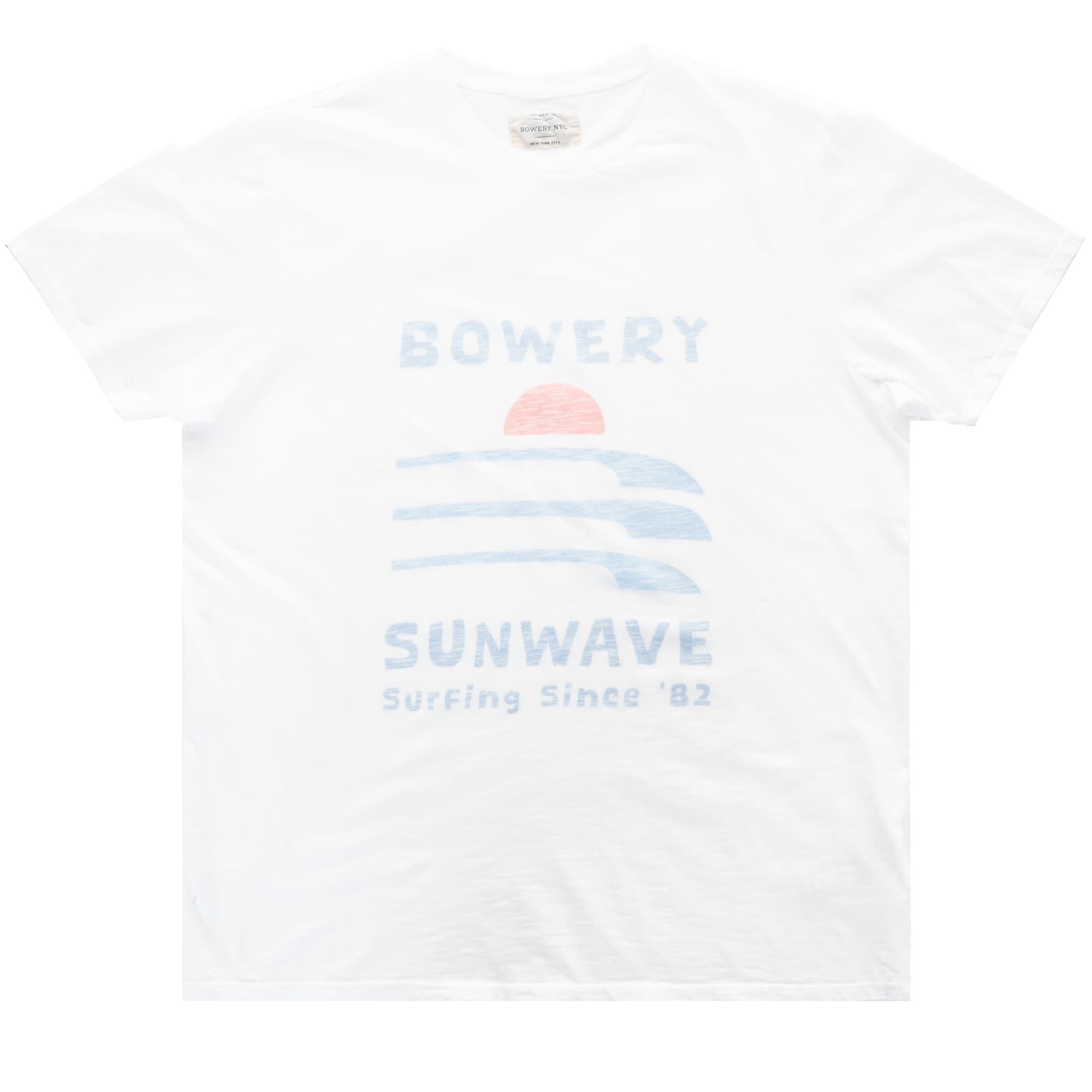 T-Shirt Slubcotton Sunwave Print Weiß