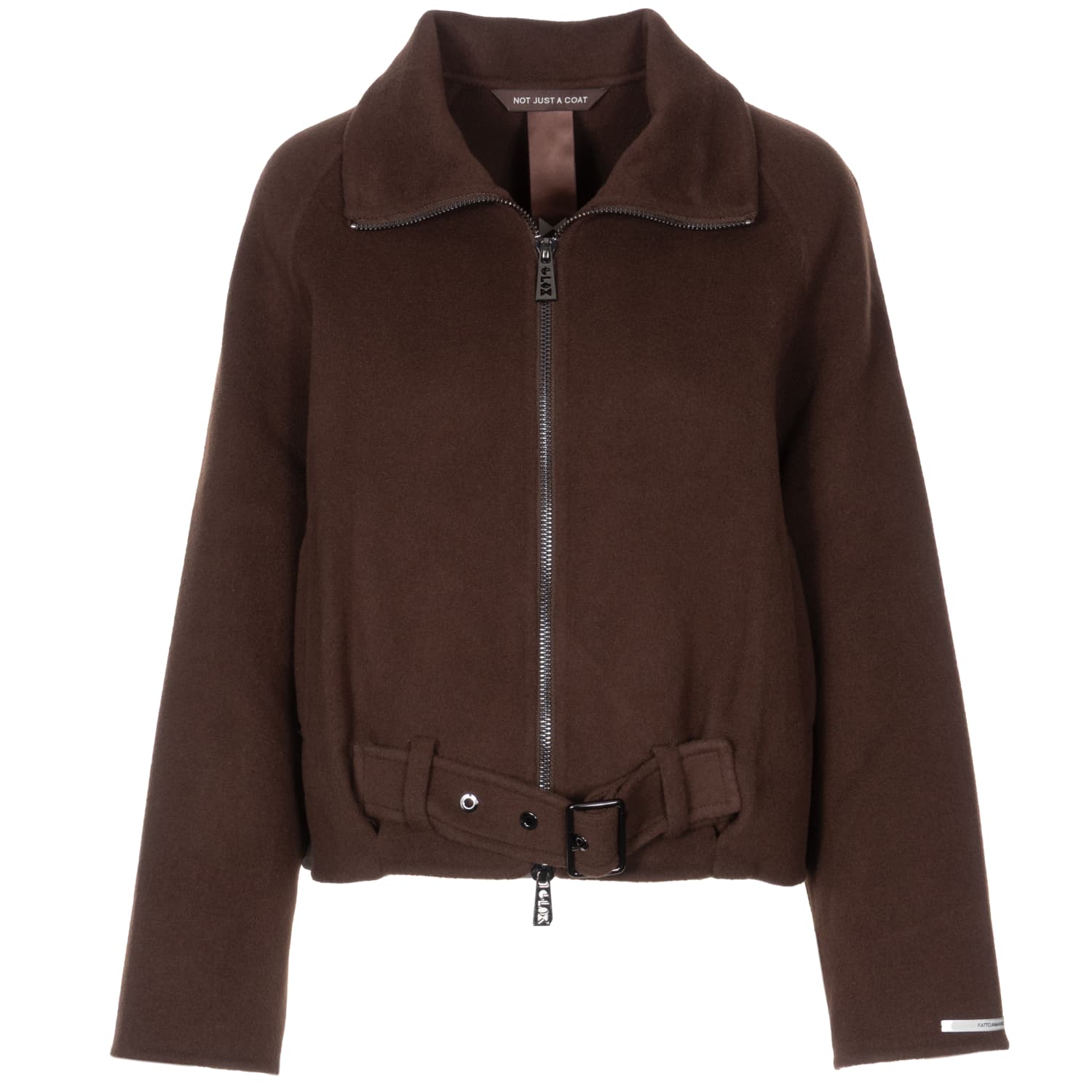 Wolljacke mit Gürtel